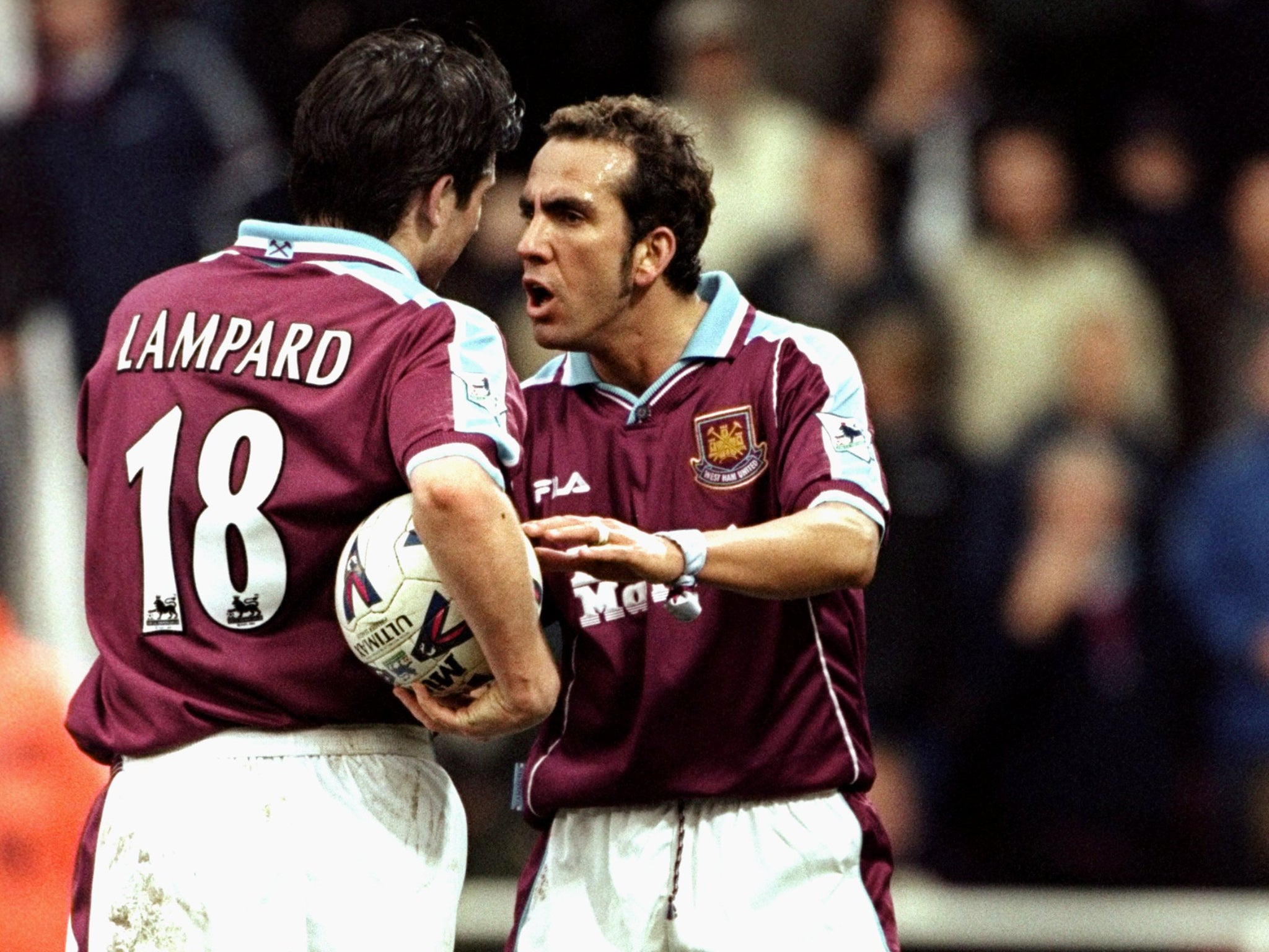 Frank Lampard and Paolo Di Canio row over a penalty back in 2000