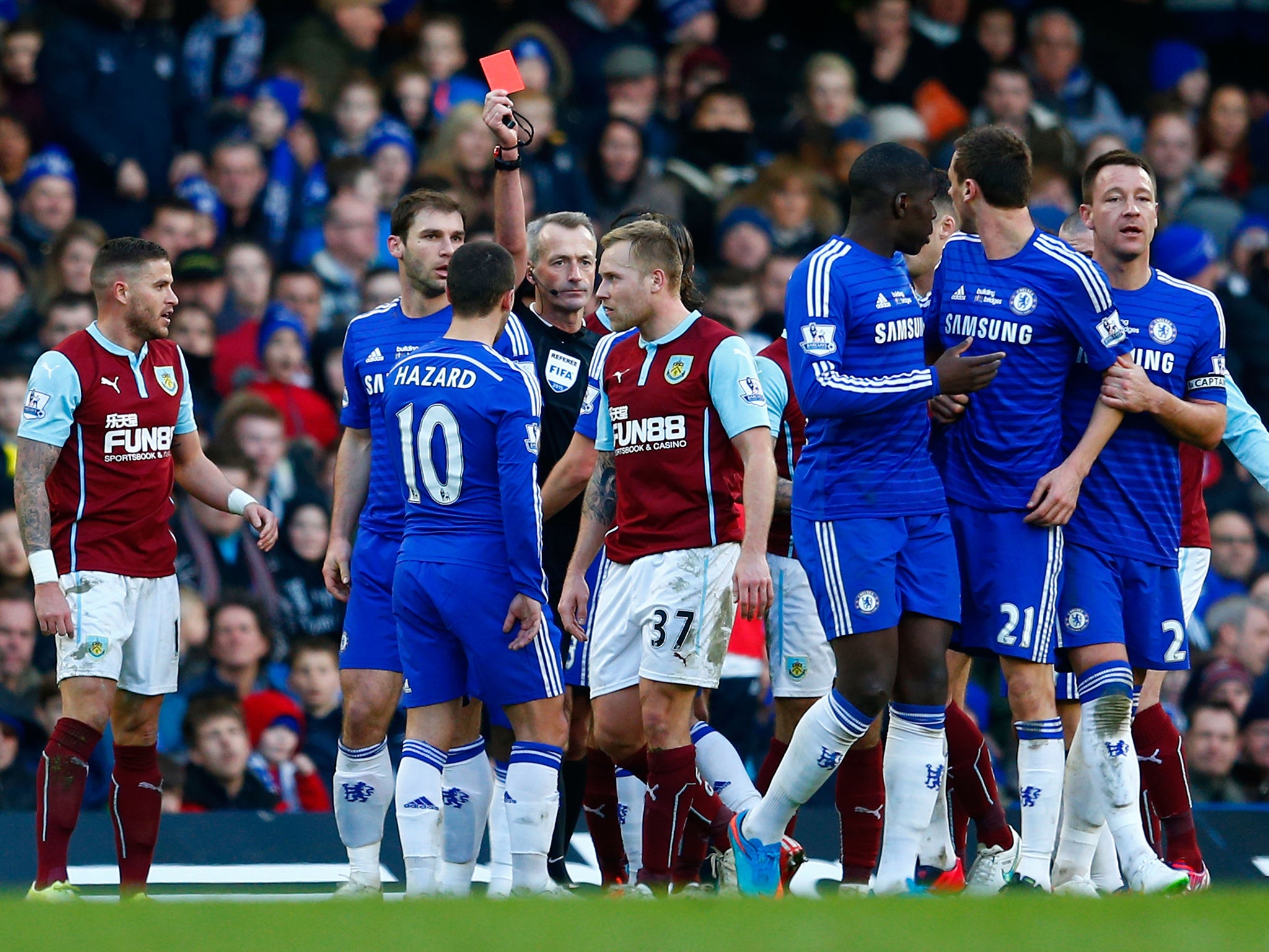 Nemanja Matic is sent-off