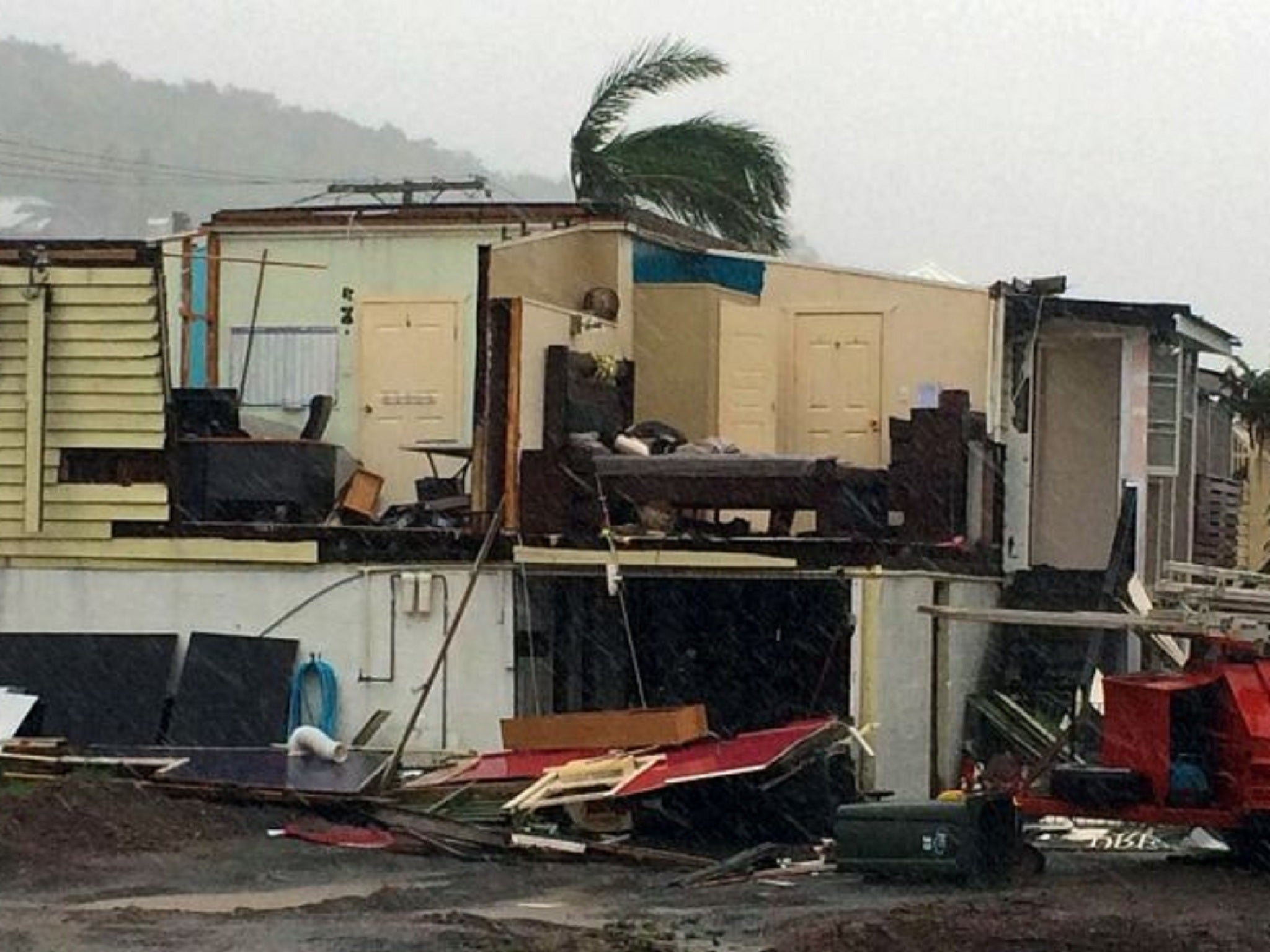 A damaged house after Cyclone Marcia hit coastal town of Yeppoon