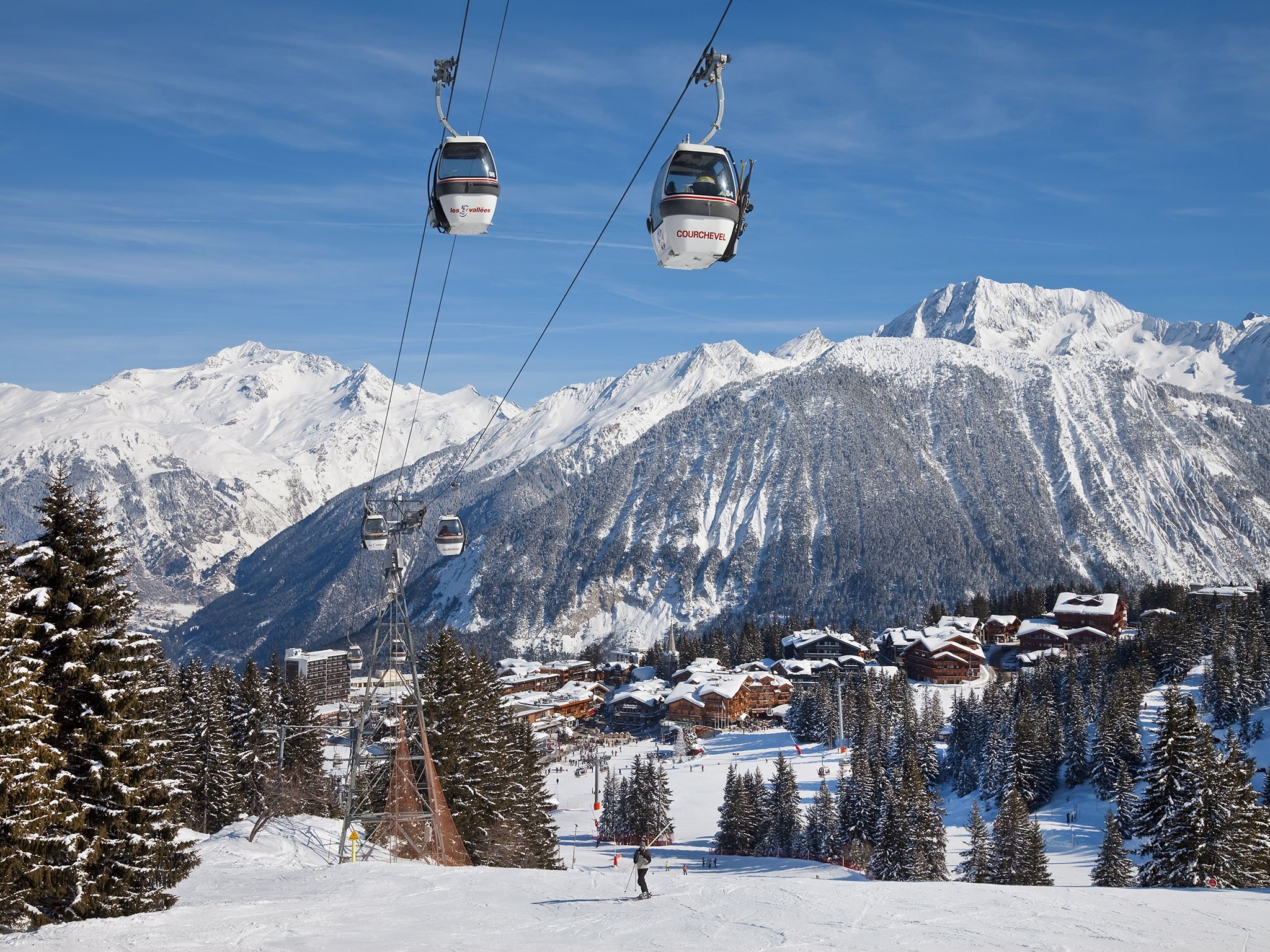 The Courchevel 1850 ski resort in the French Alps