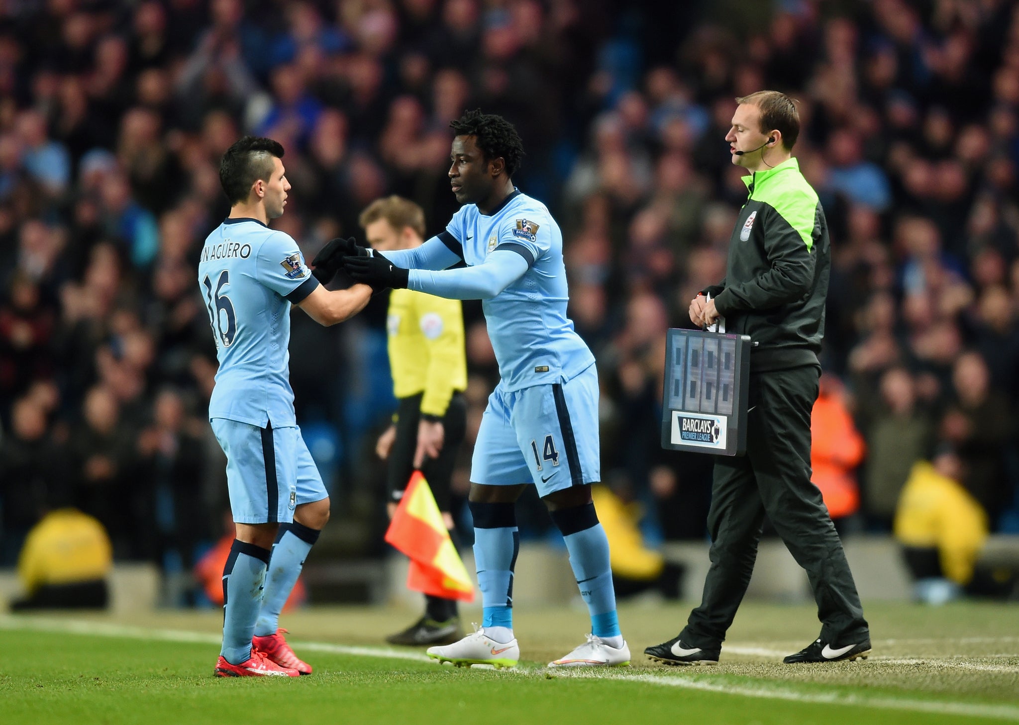 Wilfried Bony came off the bench to make his City debut