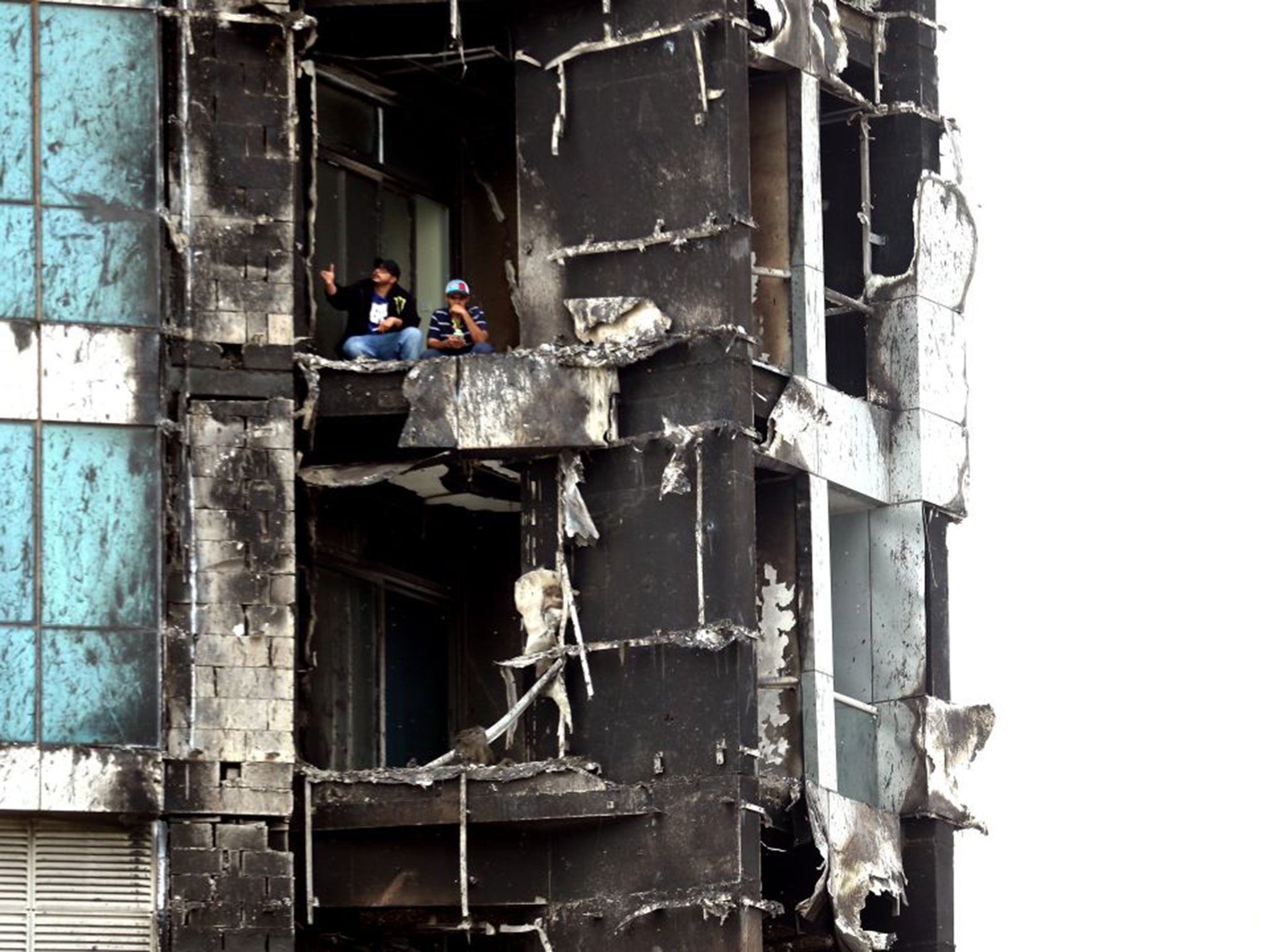 The flames engulfed the Marina Torch in Dubai, one of the world's tallest residential buildings