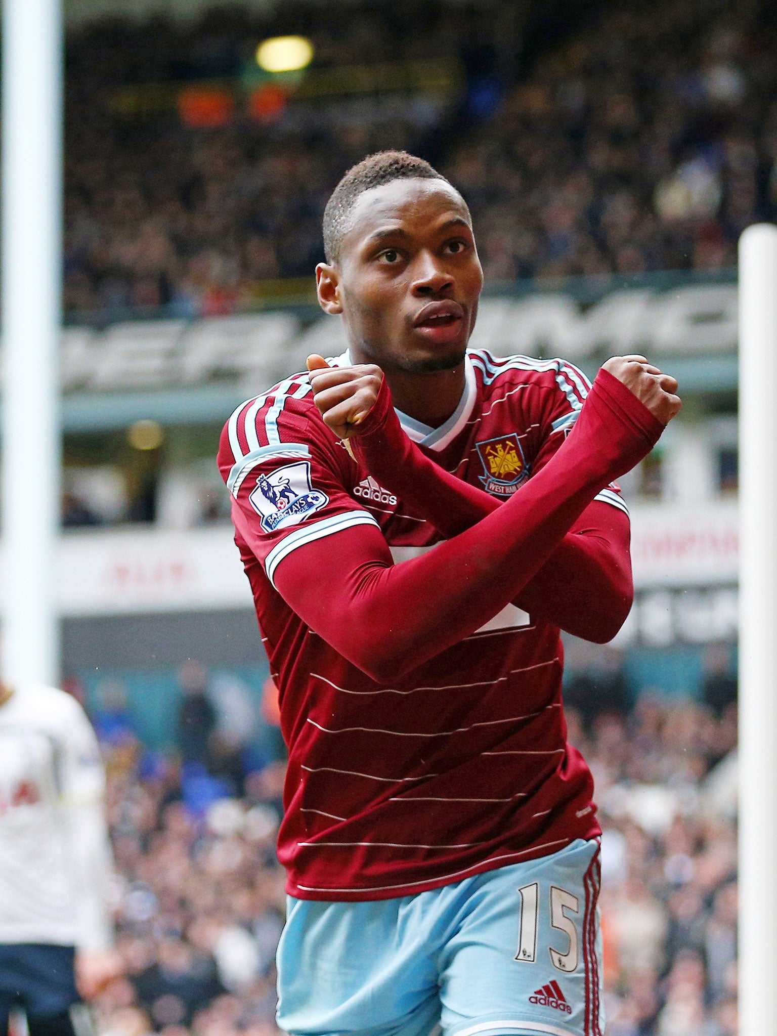 Diafra Sakho celebrates West Ham's second