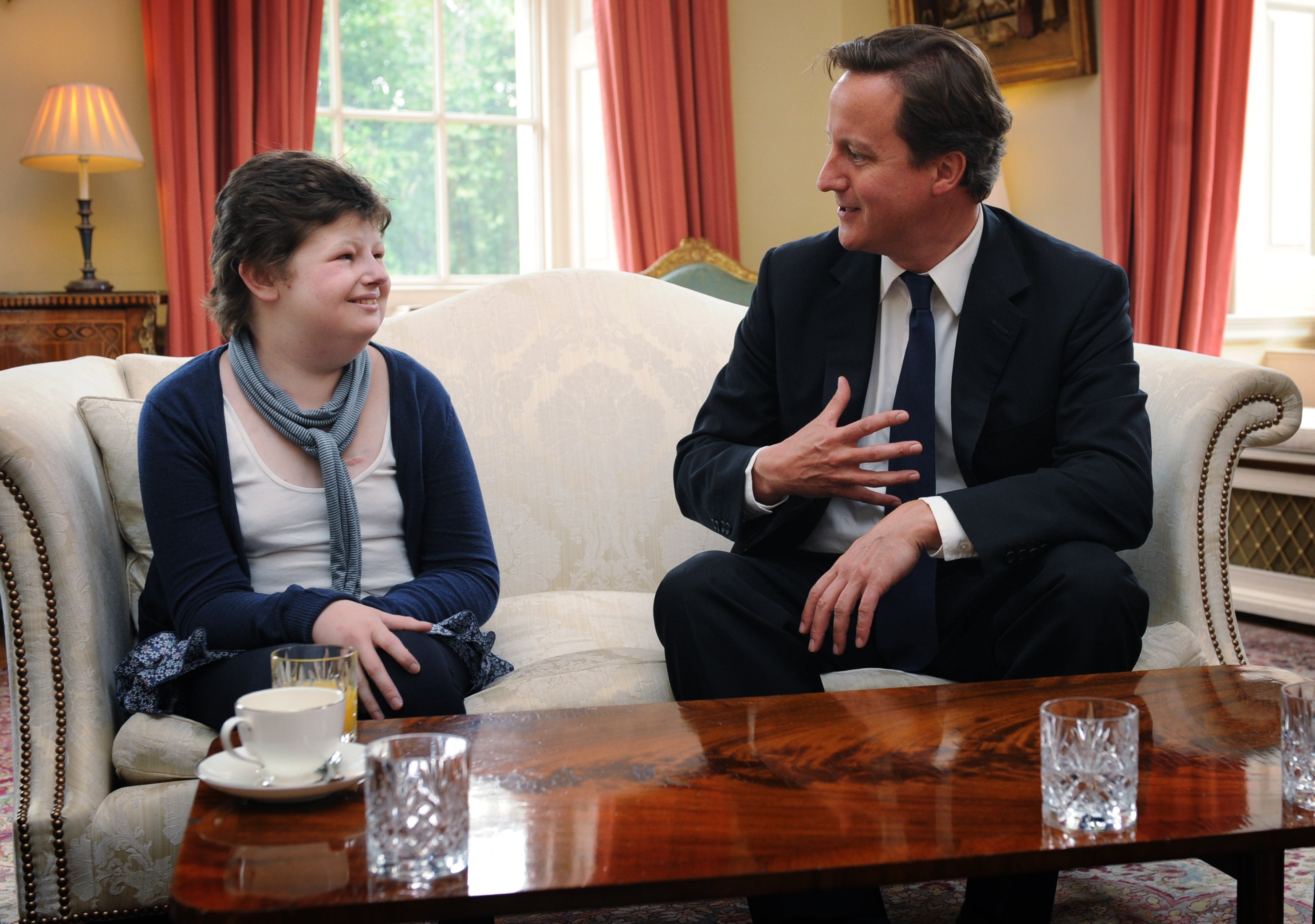 Alice met with David Cameron as part of her campaigning to encourage everyone in the UK to sign up as a bone marrow donor