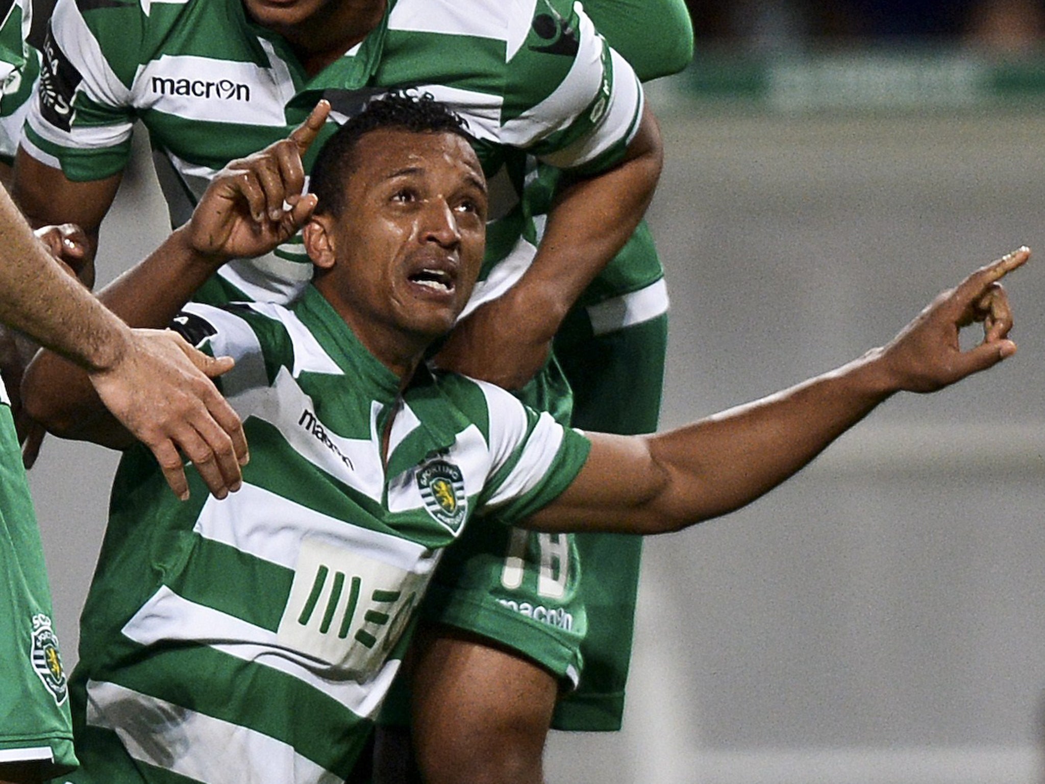 Nani breaks down in tears after scoring for Sporting Lisbon