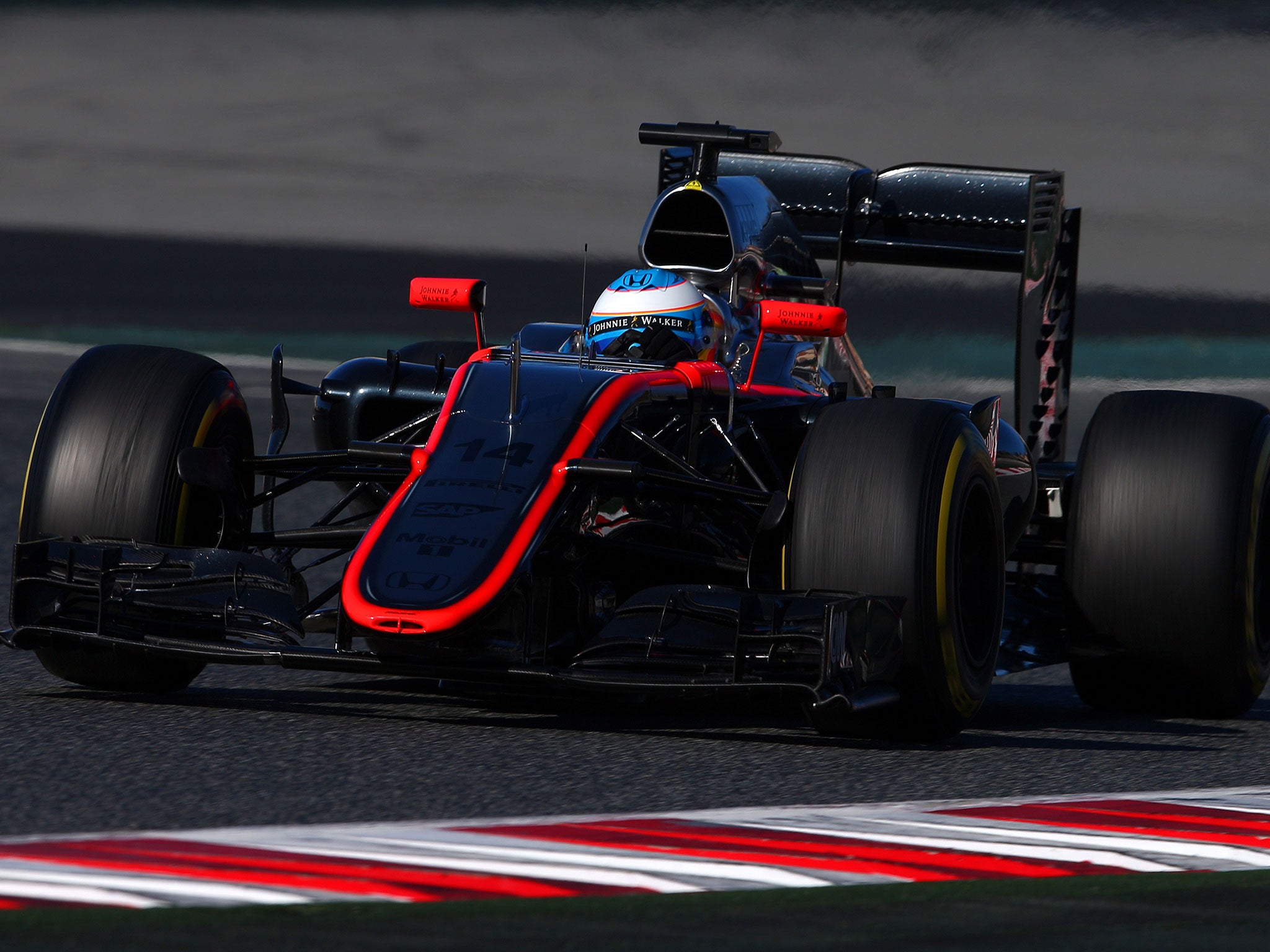 Alonso behind the wheel of his McLaren-Honda in pre-season