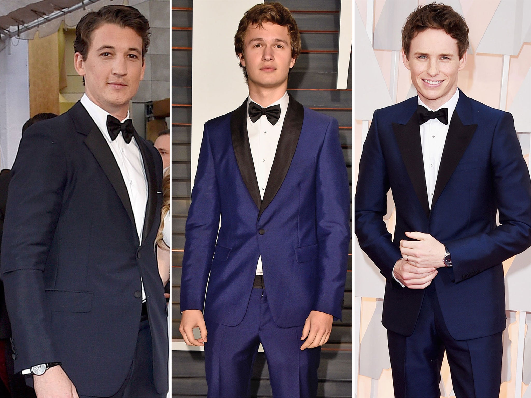 Miles Teller, Ansel Elgort and Eddie Redmayne