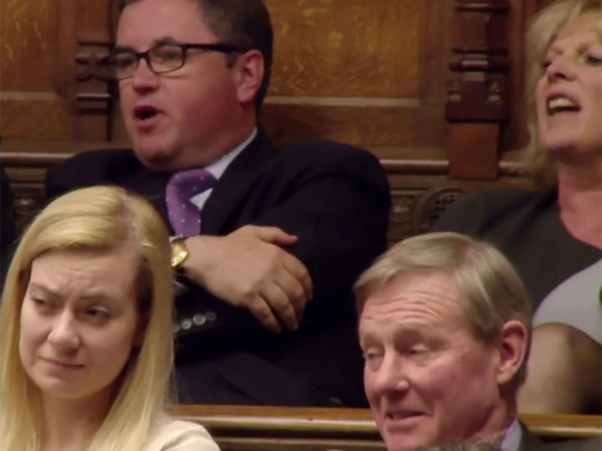 Anna Soubry (top right) pictured in the Inside the Commons final cut