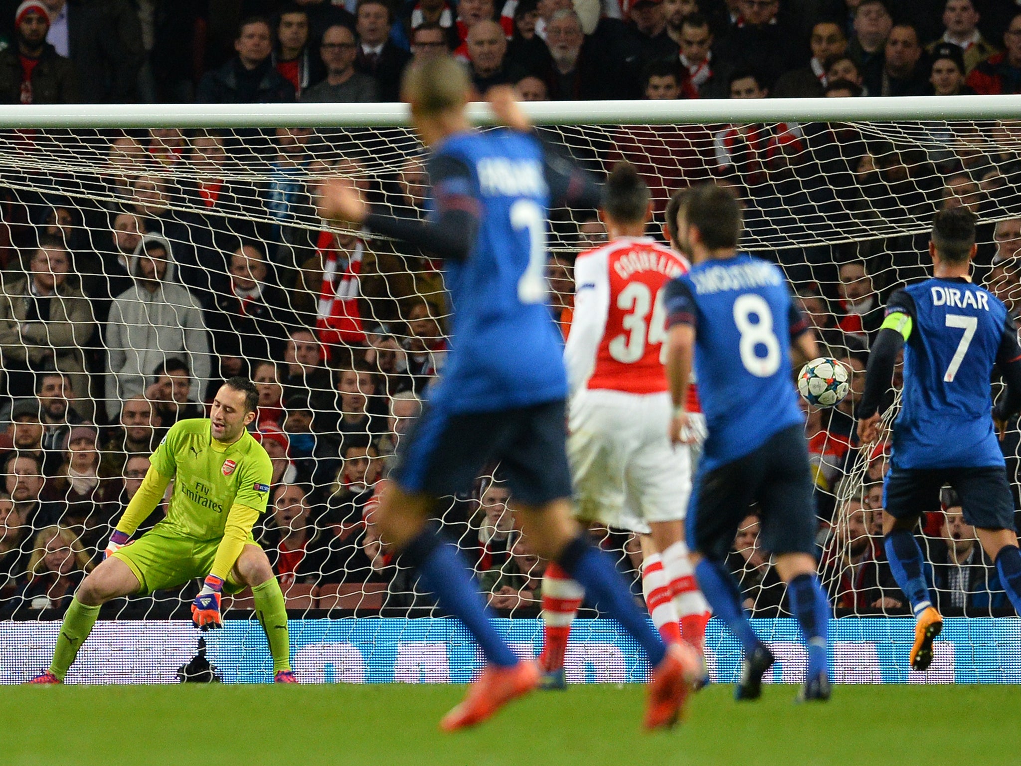 David Ospina sees Monaco score the opening goal