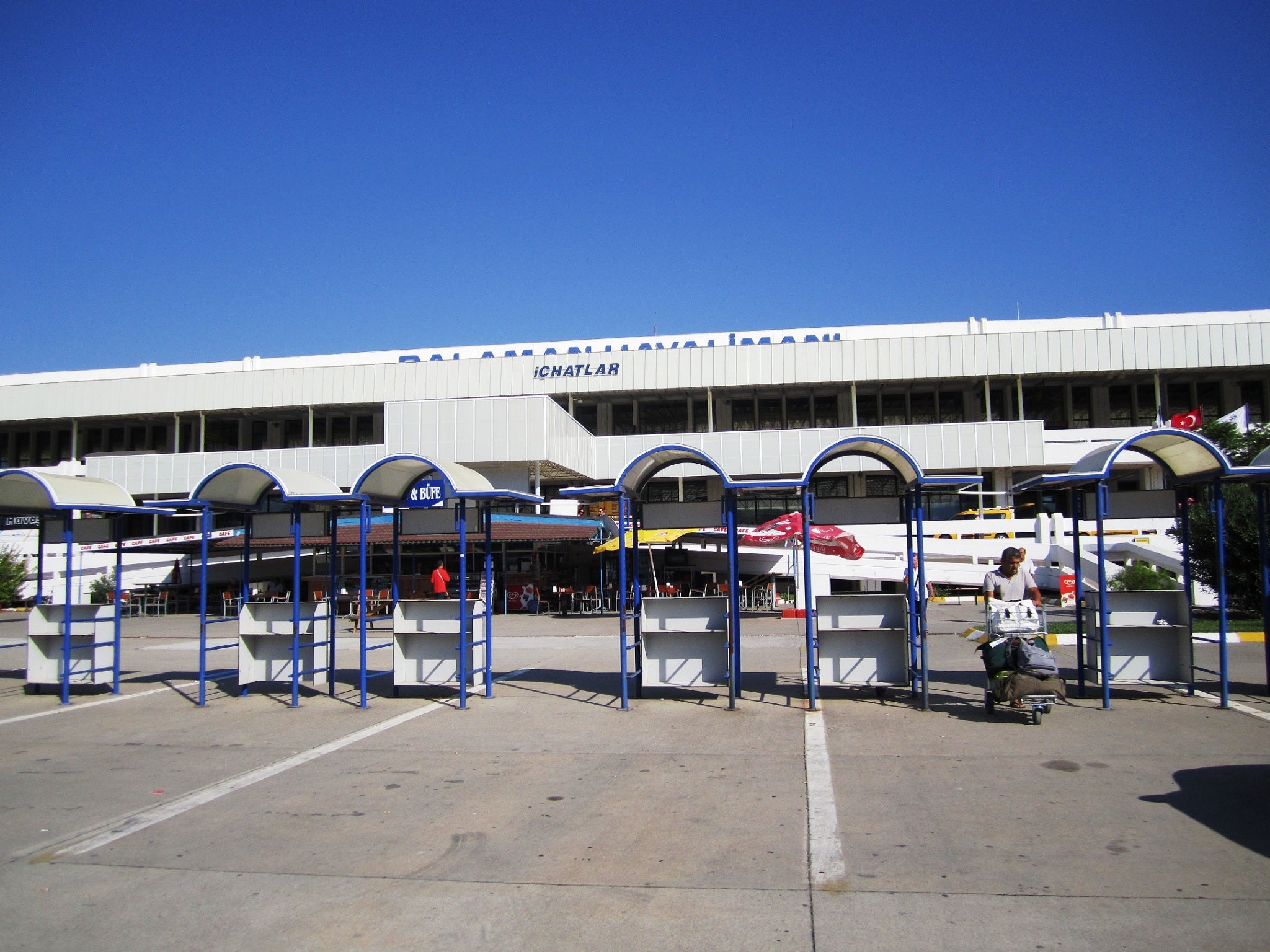 Dalaman Airport in Turkey, where the family were told they could not fly