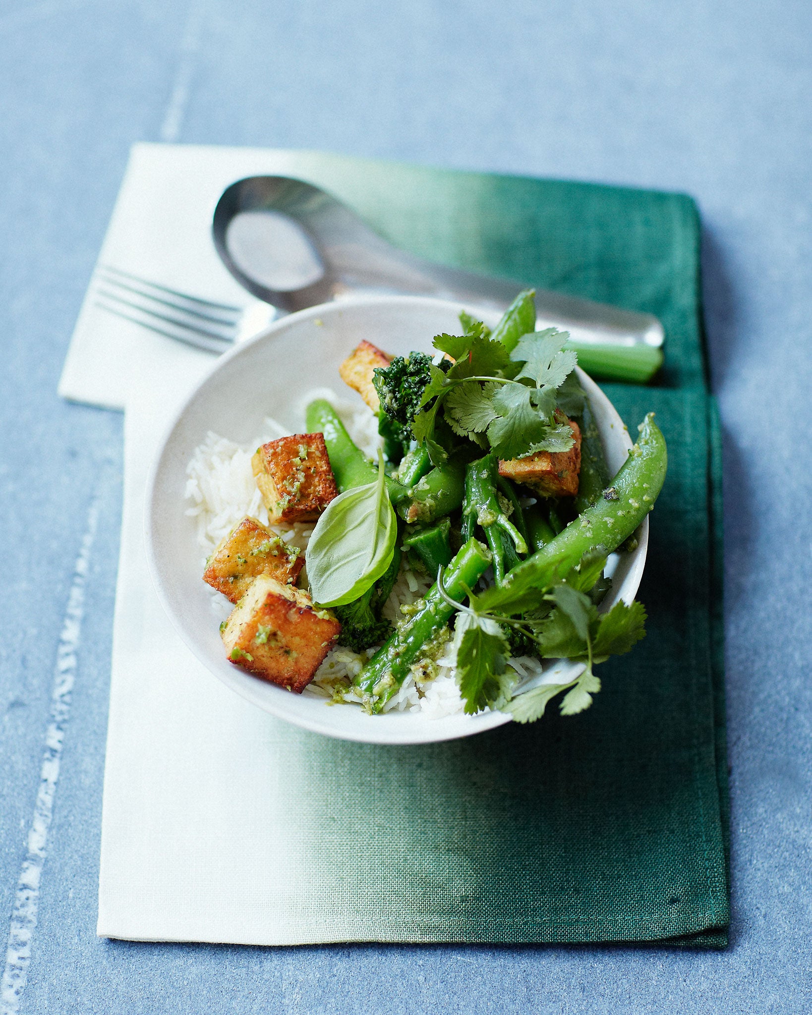 Full of flavour: Fried tofu green curry