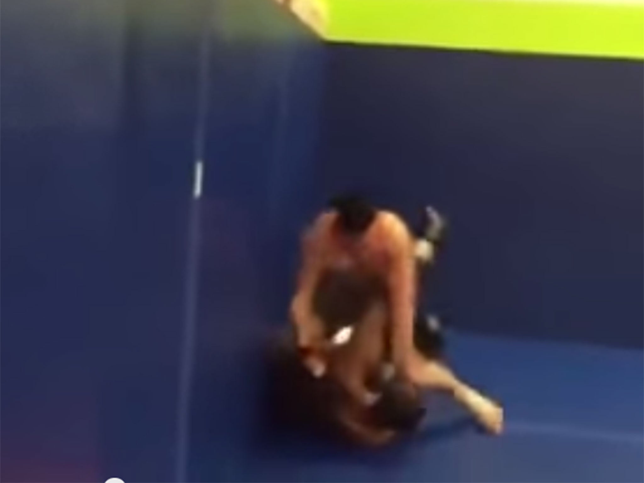 Josh 'The Dentist' Sneer rained down blows on amateur Martin before the fight was broken up