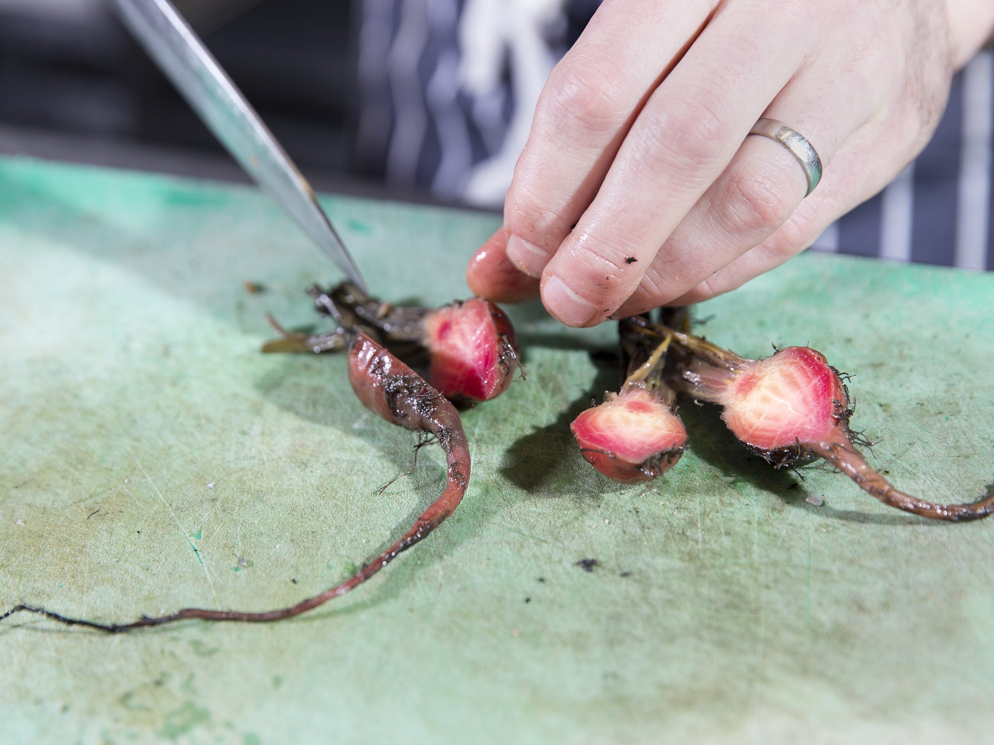 Ben Tish cooks with beetroot at Ember Yard in Soho (Teri Pengilley)