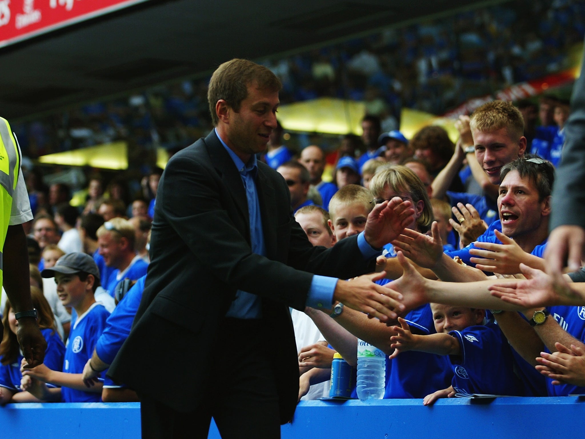 Chelsea owner Roman Abramovich at Stamford Bridge for the first time back in 2003