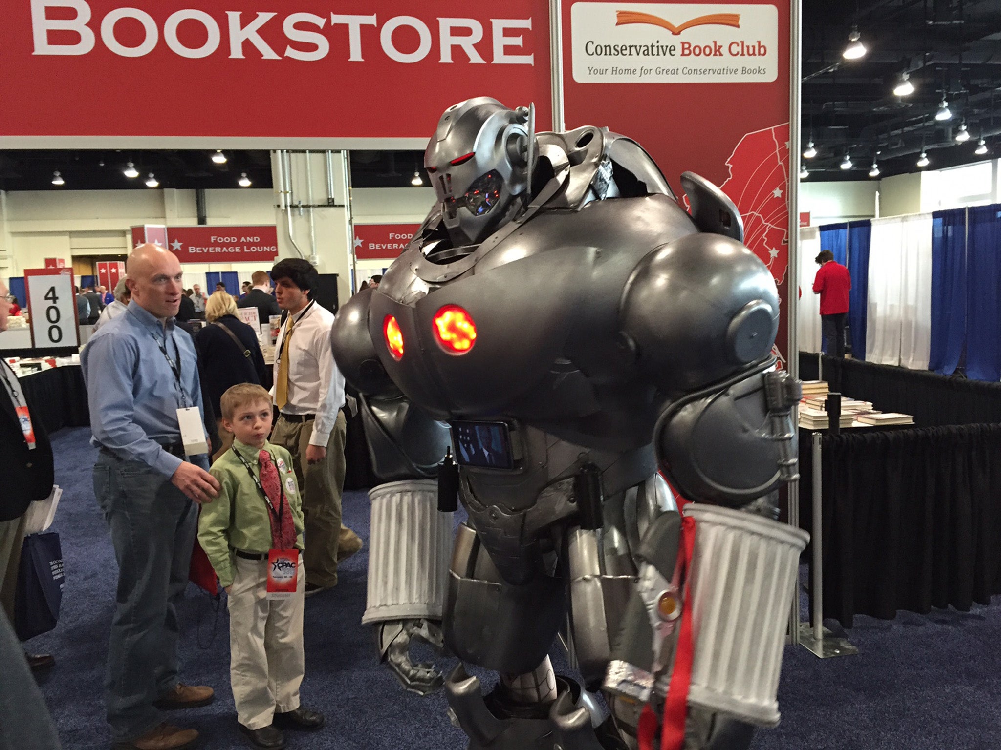 This robot, called Govtron, is supposed to represent all that is wrong with the liberal government. His creators said it will take a super-hero politician to defeat Govtron.