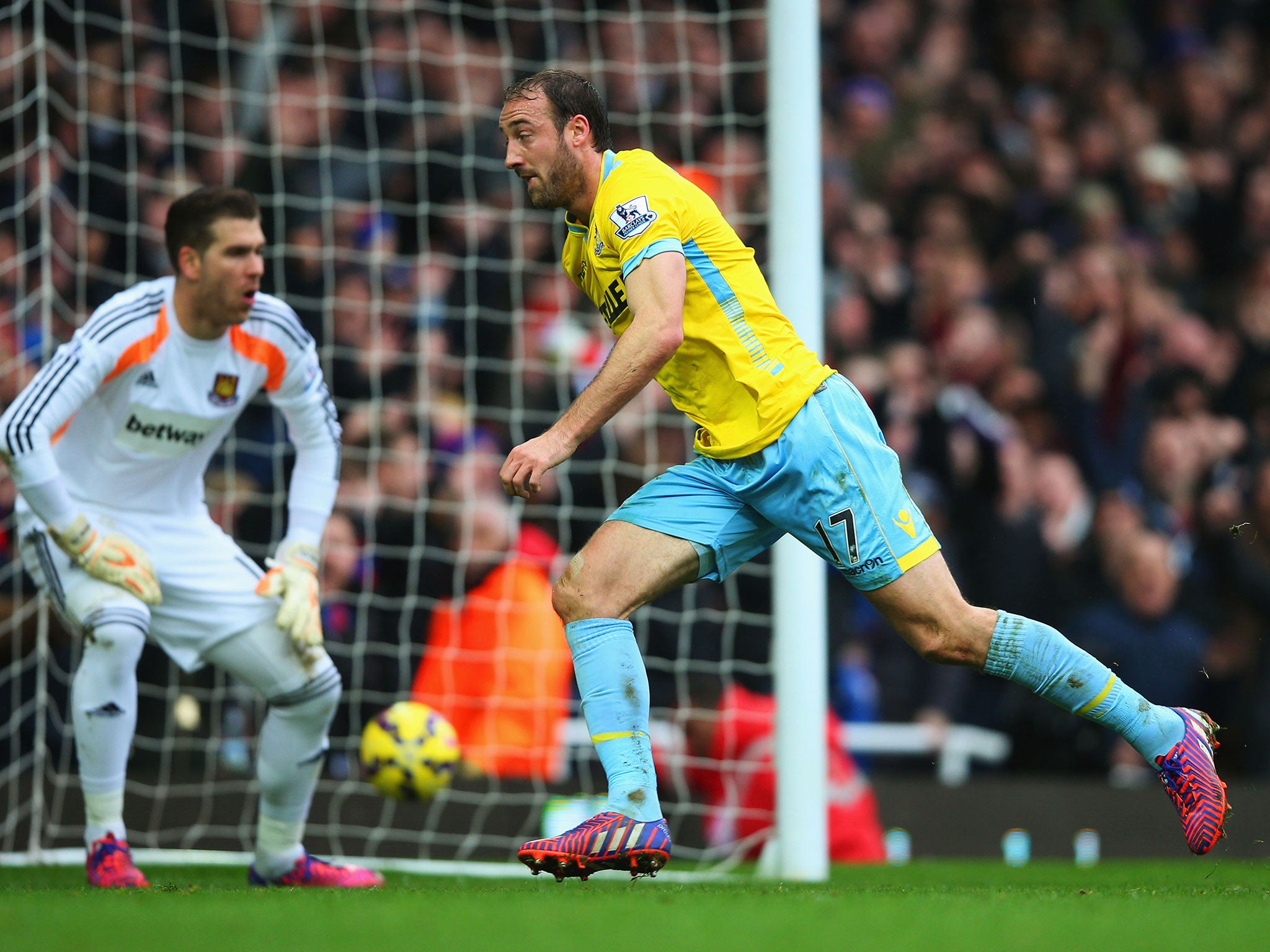 Glenn Murray celebrates scoring against West Ham