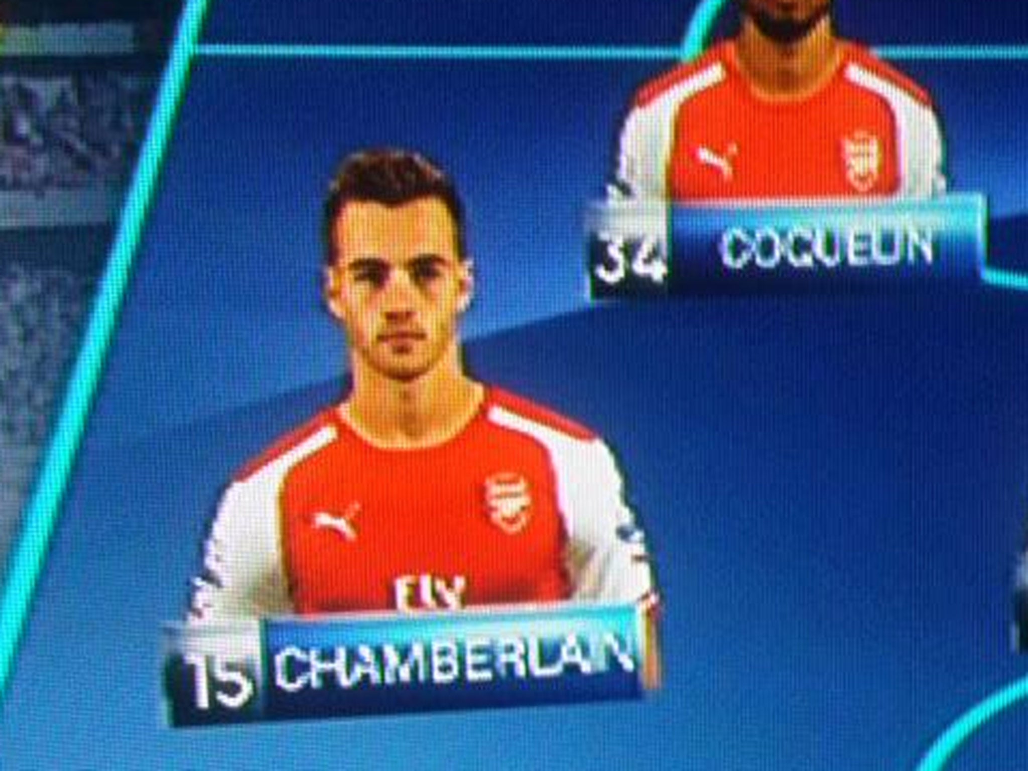 Kieran Gibbs should have been named on the teamsheet - but someone got a little mixed up