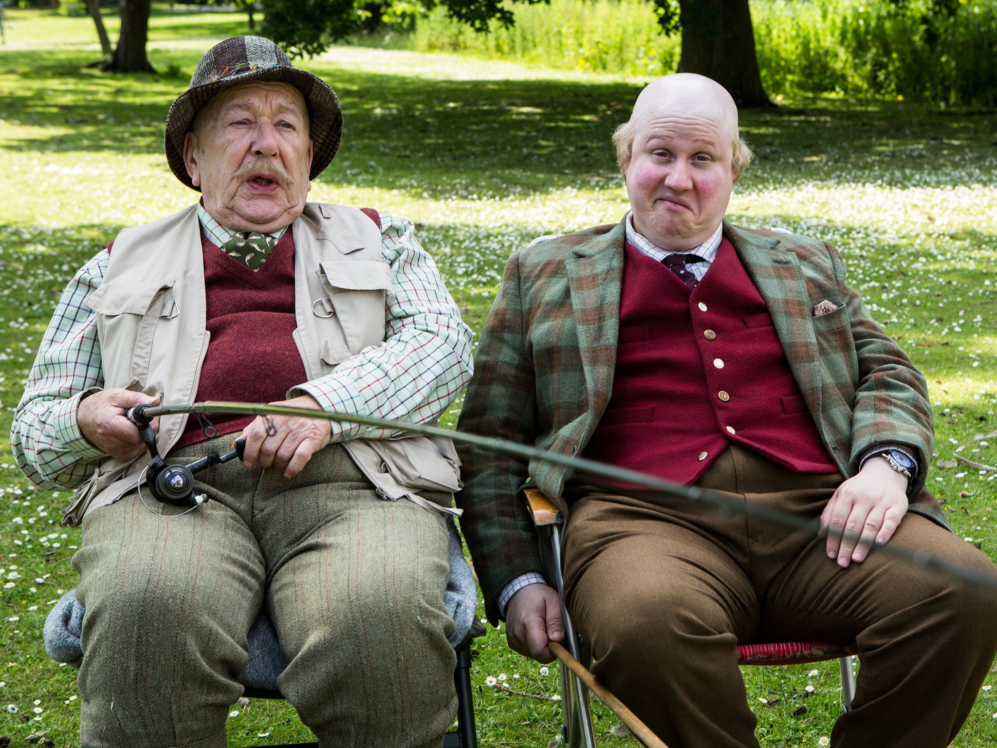 Toff going: Roy Barraclough and Matt Lucas in ‘Pompidou’