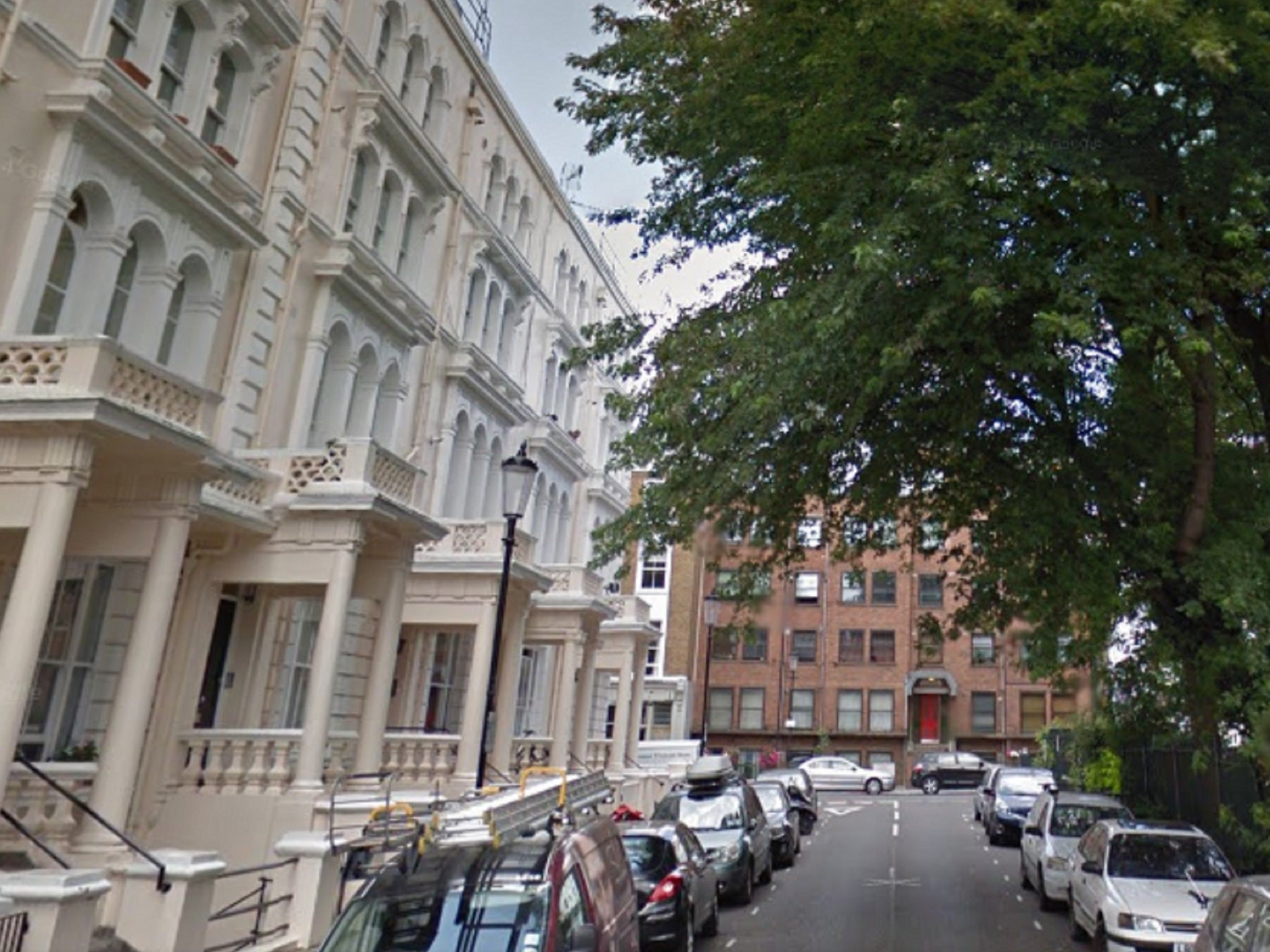 Colville Square, where the bodies were found inside a flat