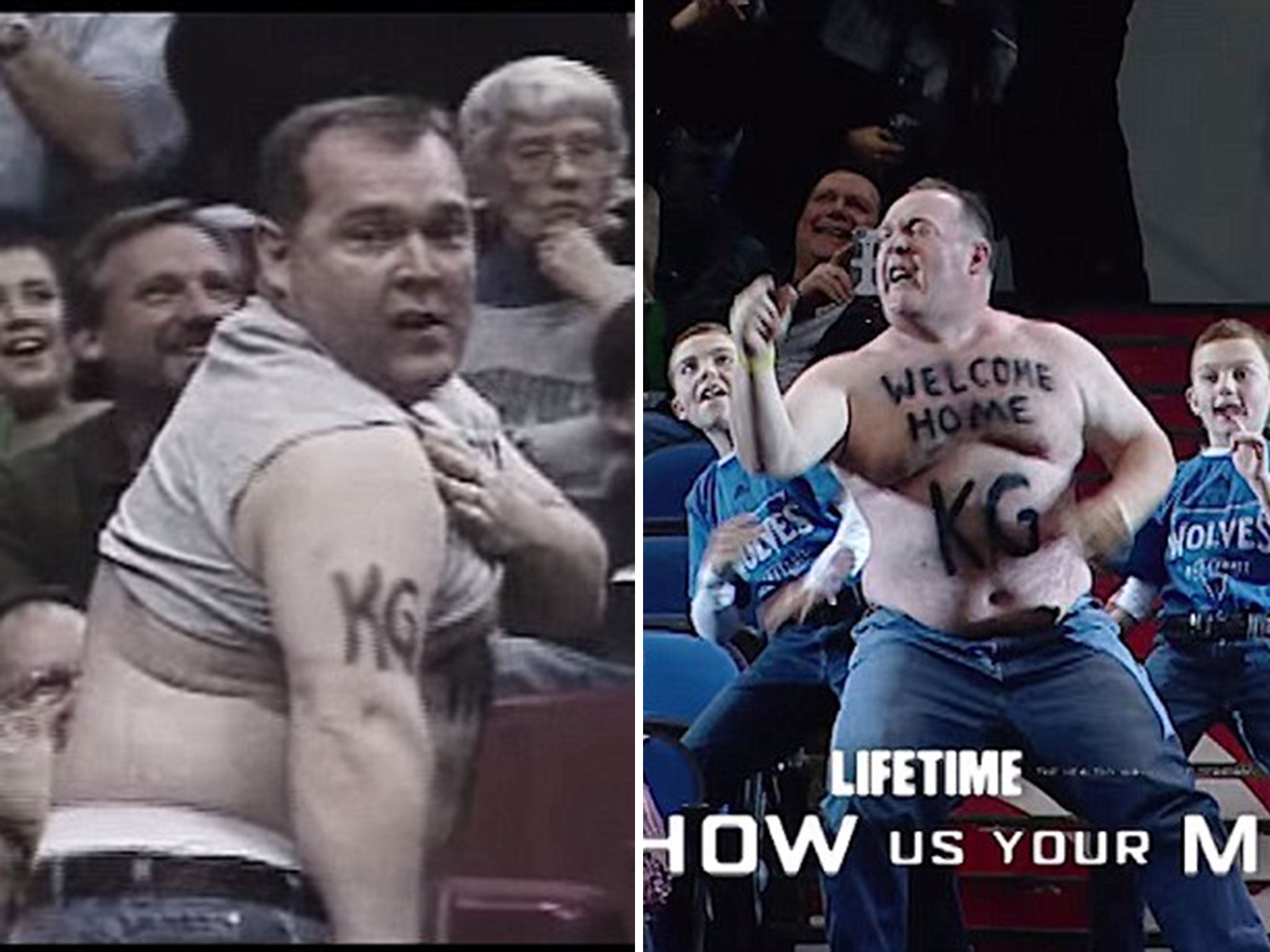 John Sweeney in 2004 and in 2015