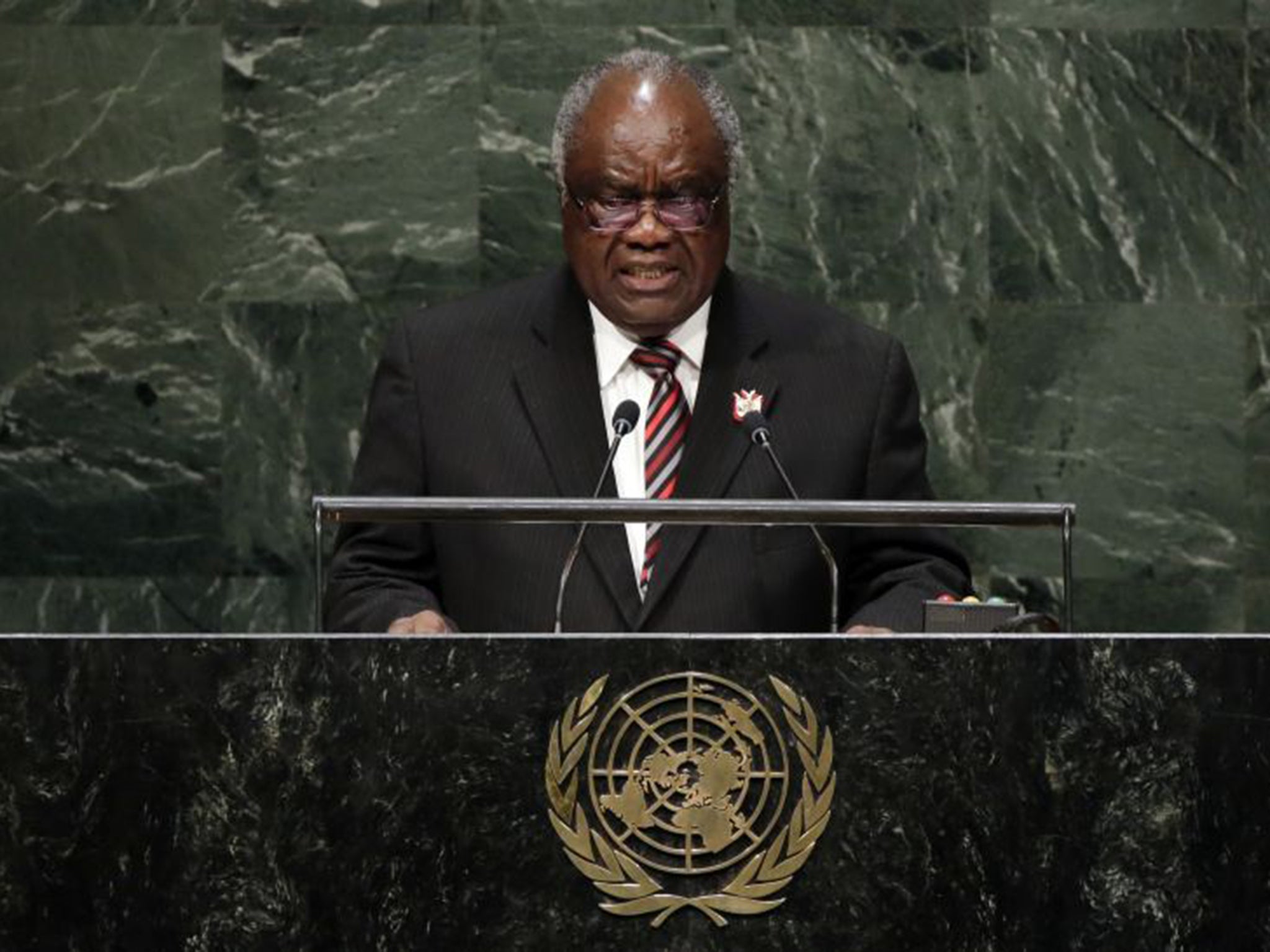 Outgoing President Hifikepunye Pohamba has been in office since 2005