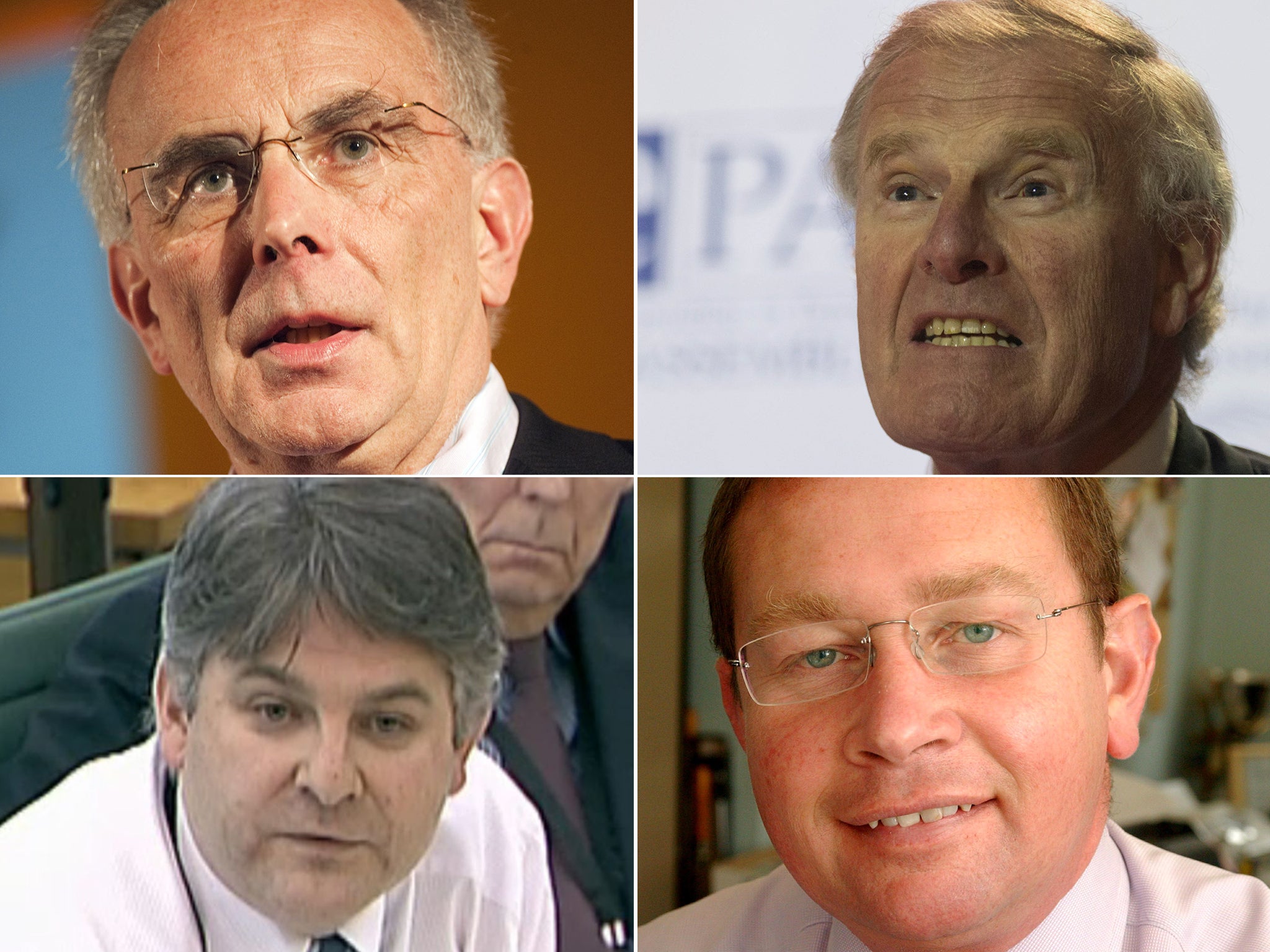 Clockwise from top left: Peter Bone, Christopher Chope, Philip Hollobone and Philip Davies