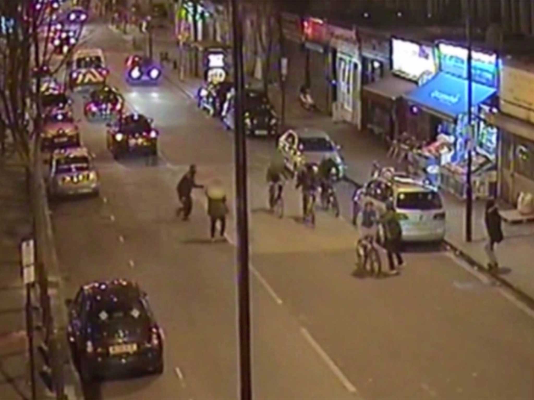 The moment Alan Cartwright was stabbed