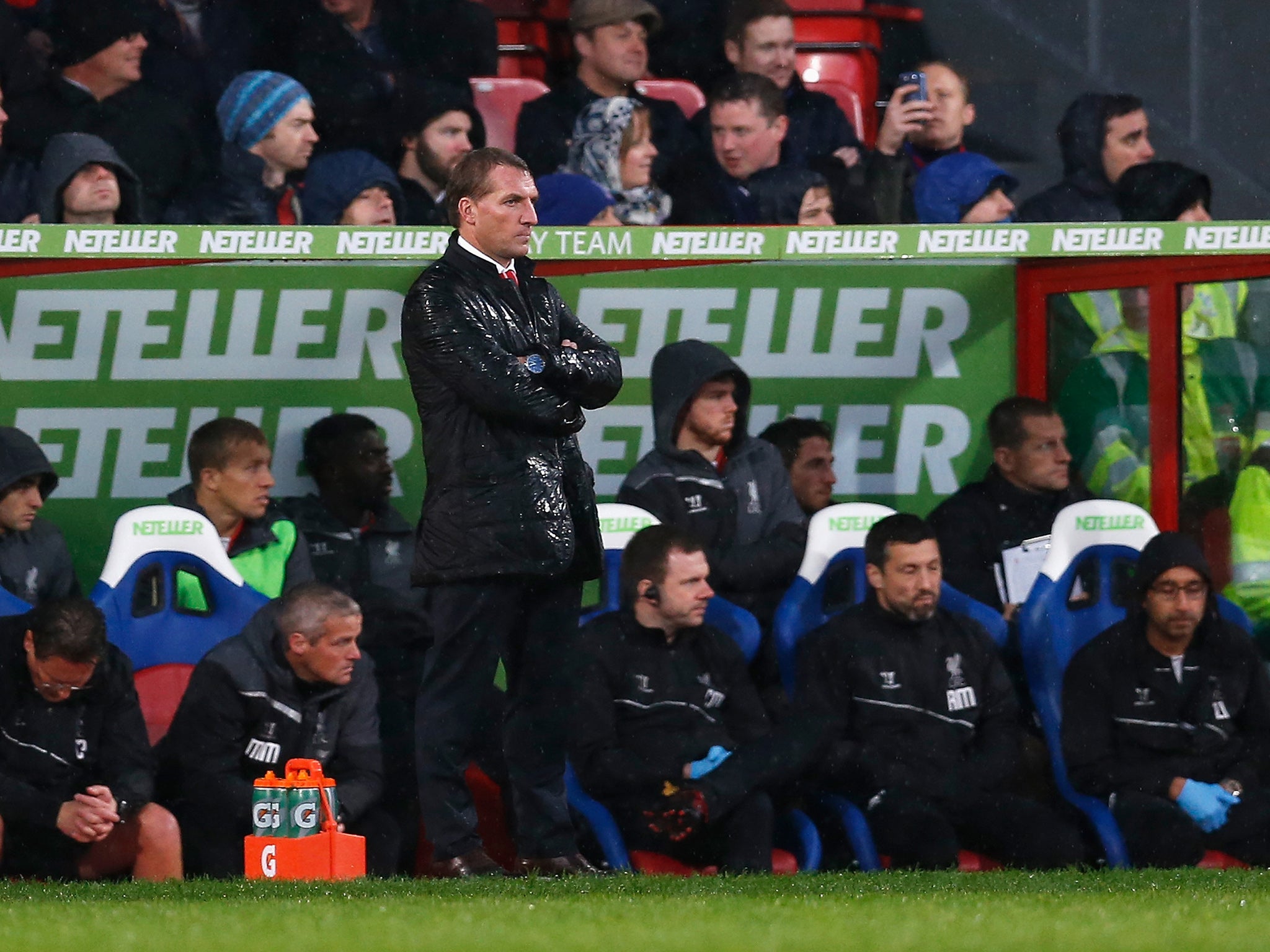 Rodgers at Selhurst Park in November