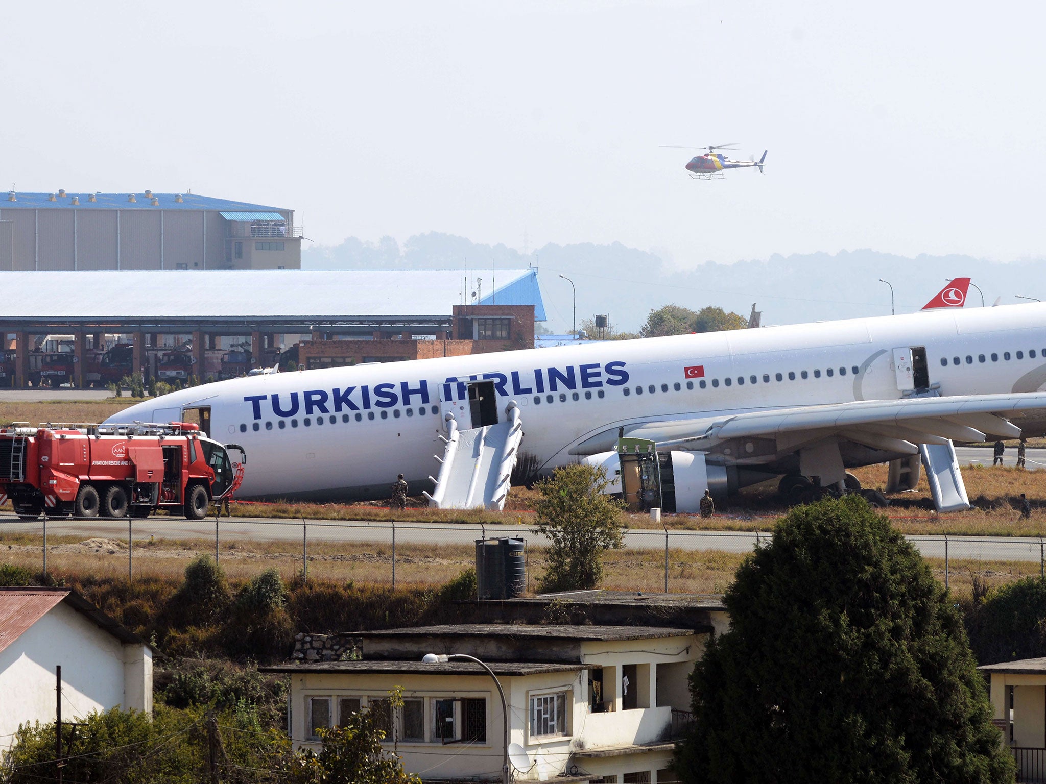 Passengers evacuated the aircraft (AFP)