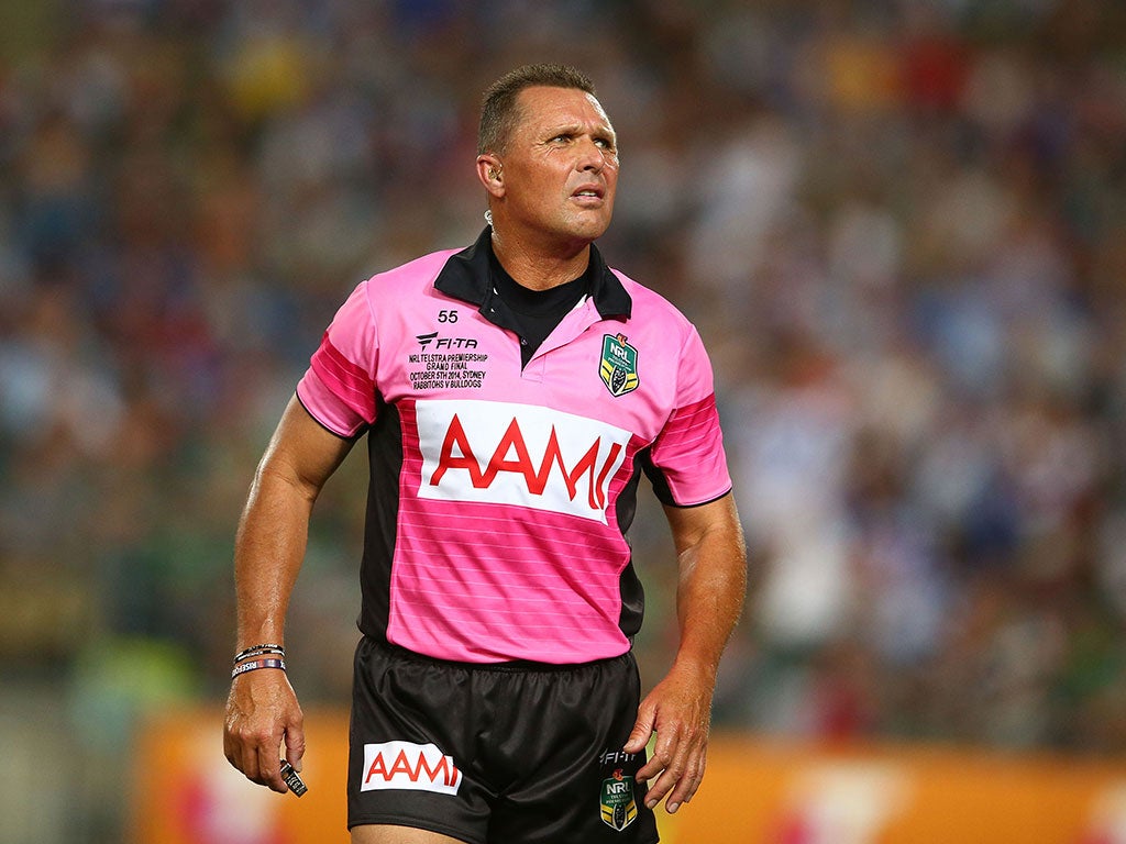 NFL referee Shayne Hayne during the Grand Final