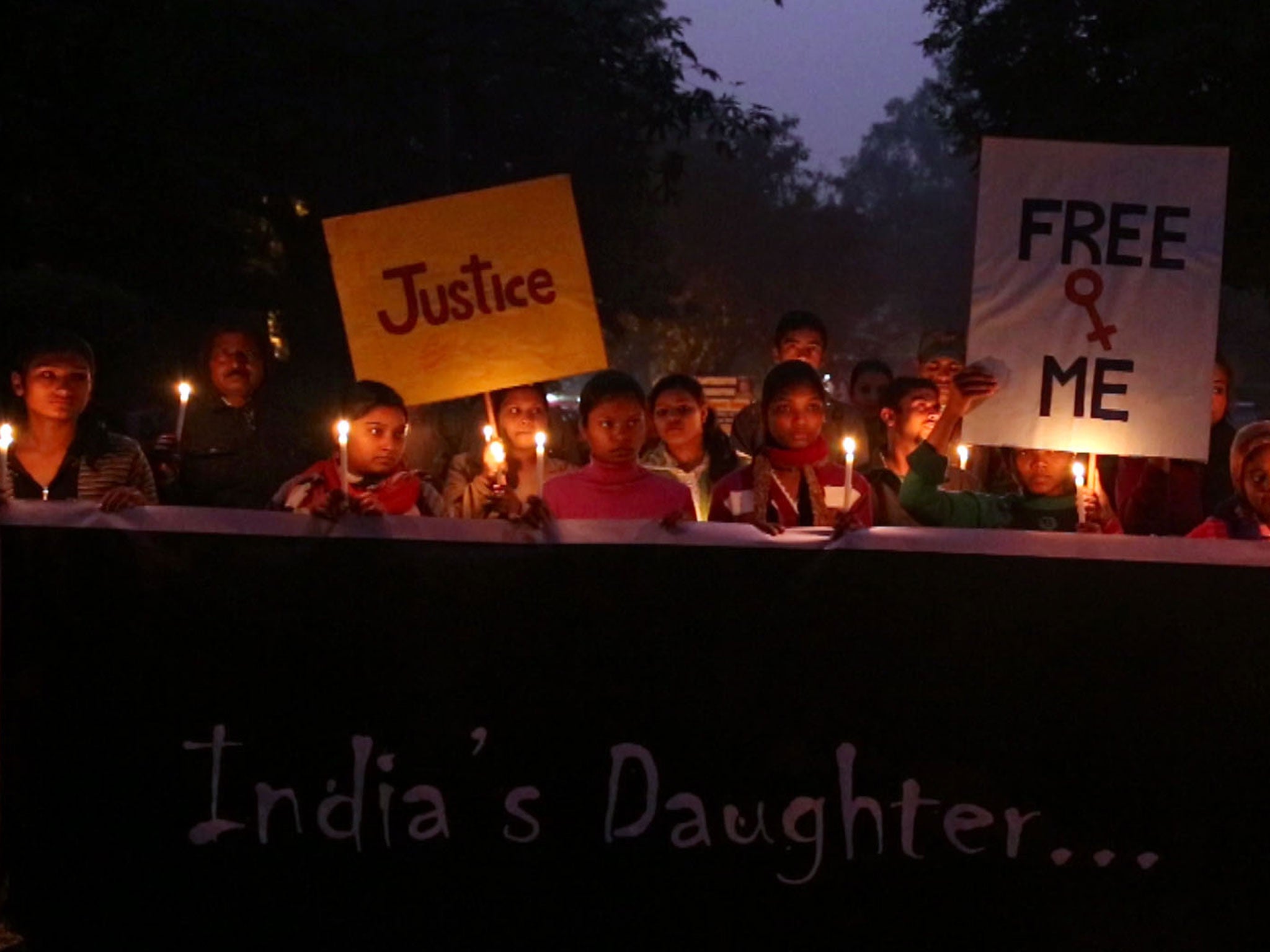 Women protest after the horrific rape and murder of Jyoti Singh in India