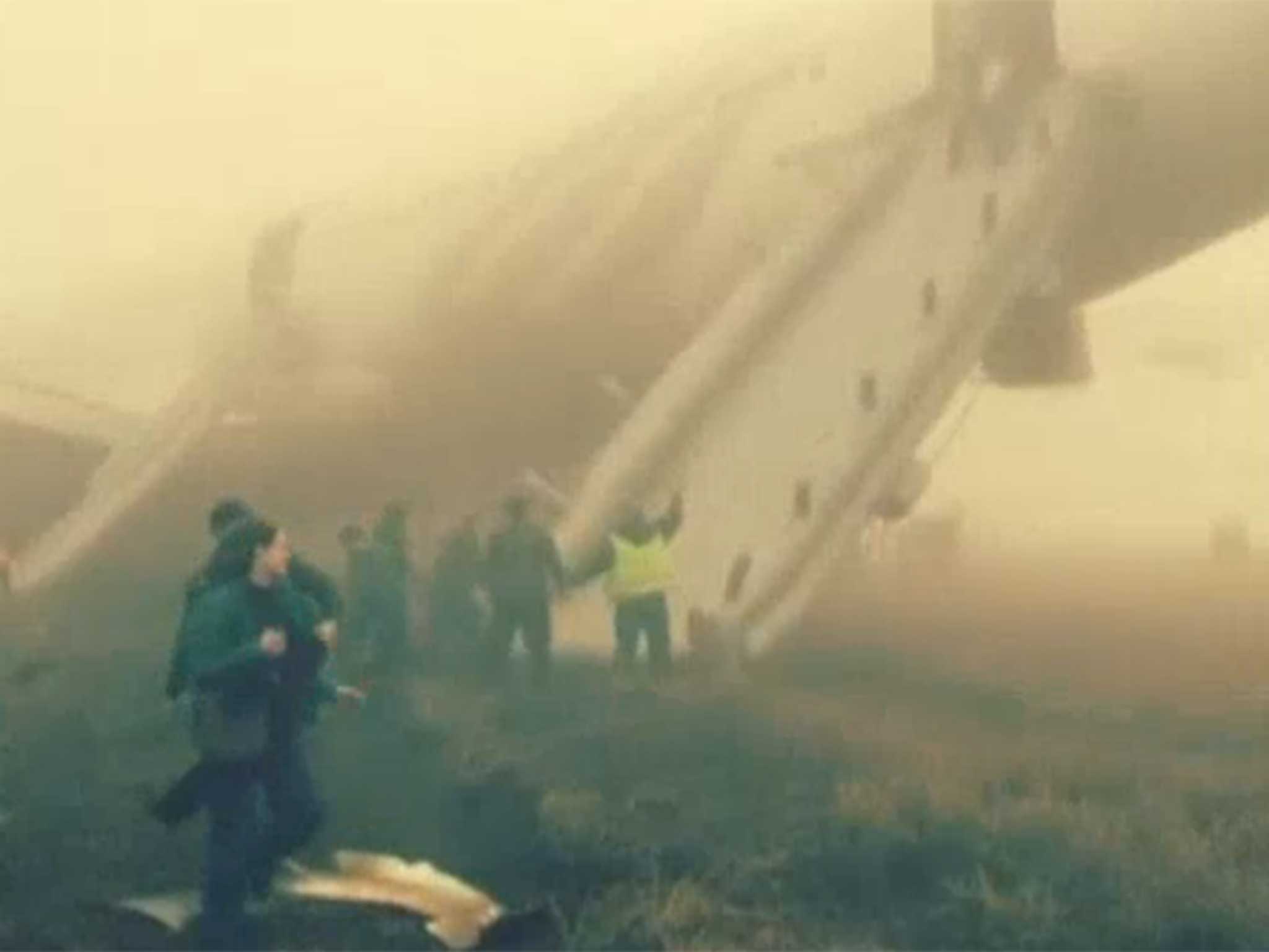 Passengers exit the Turkish Airlines aeroplane