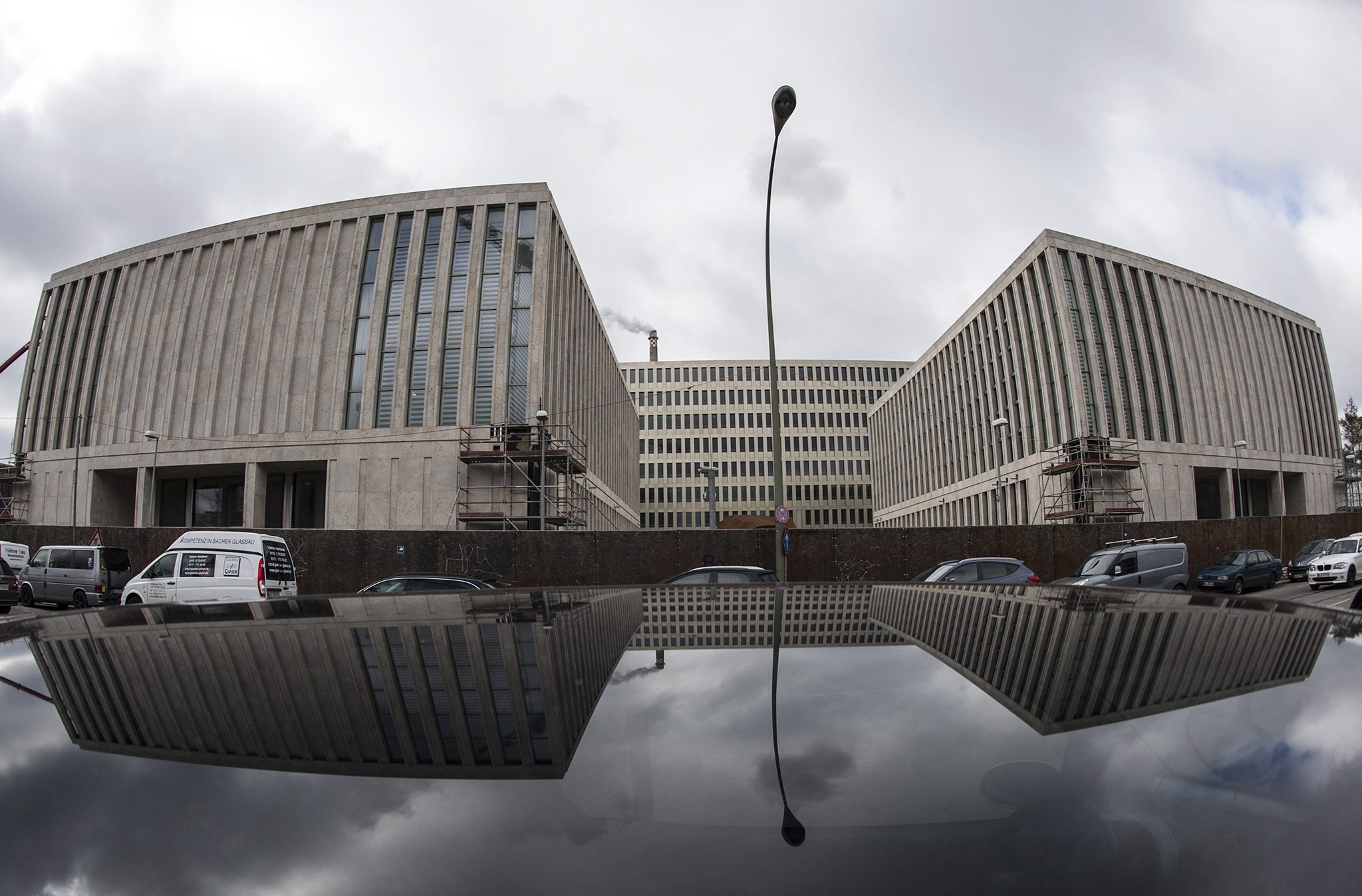 Exterior view on the new headquarters of the German Federal