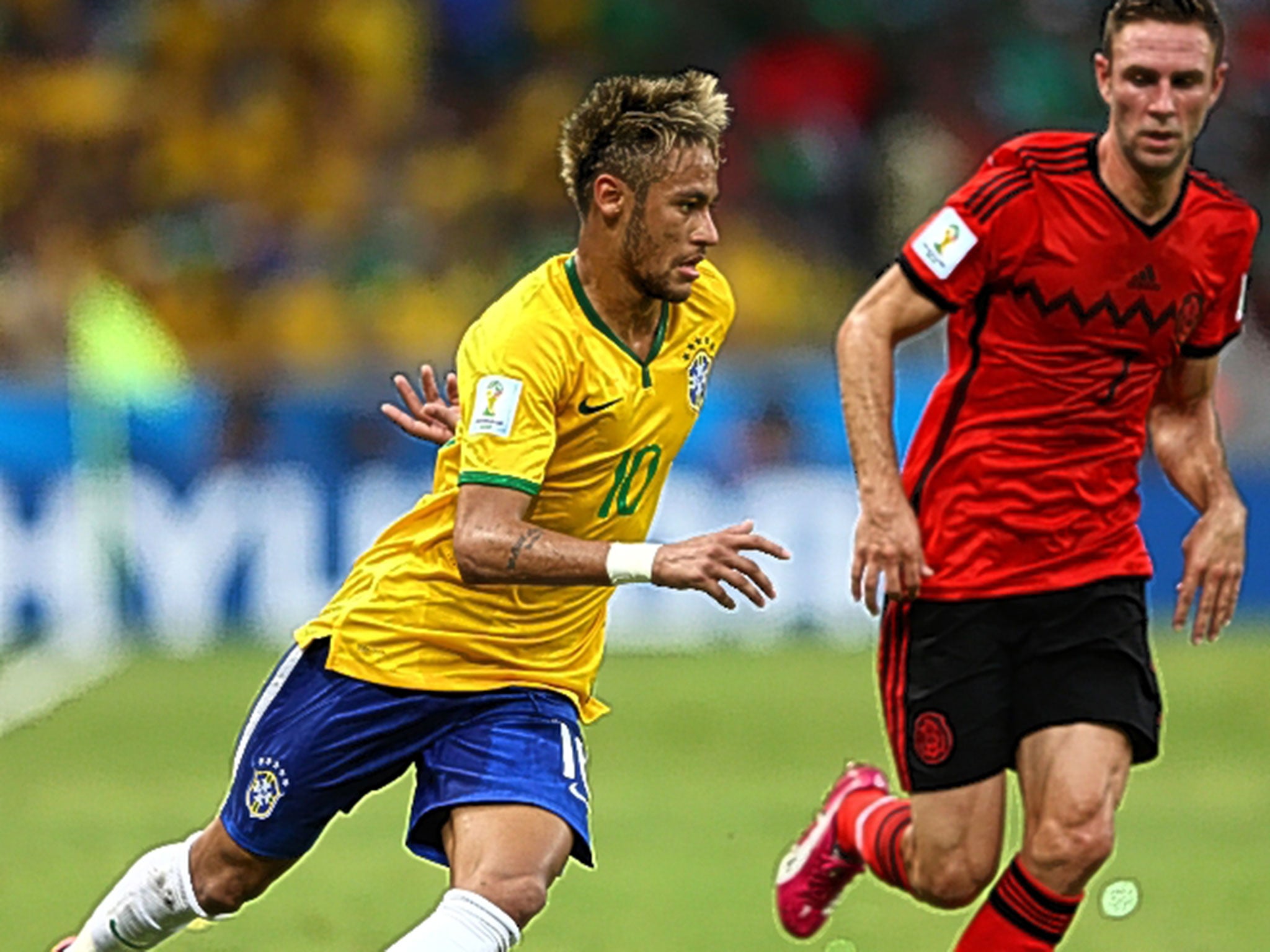 Miguel Layun tracks Neymar at last year’s World Cup