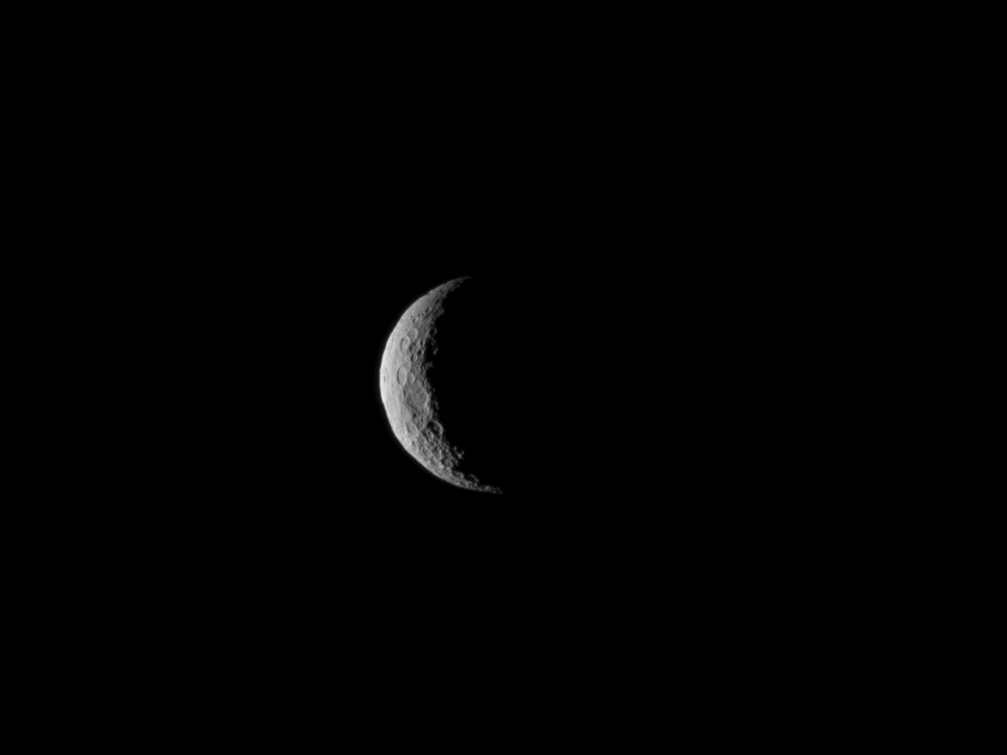 Ceres is seen from NASA's Dawn spacecraft on March 1, just a few days before the mission achieved orbit around the previously unexplored dwarf planet. The image was taken at a distance of about 30,000 miles