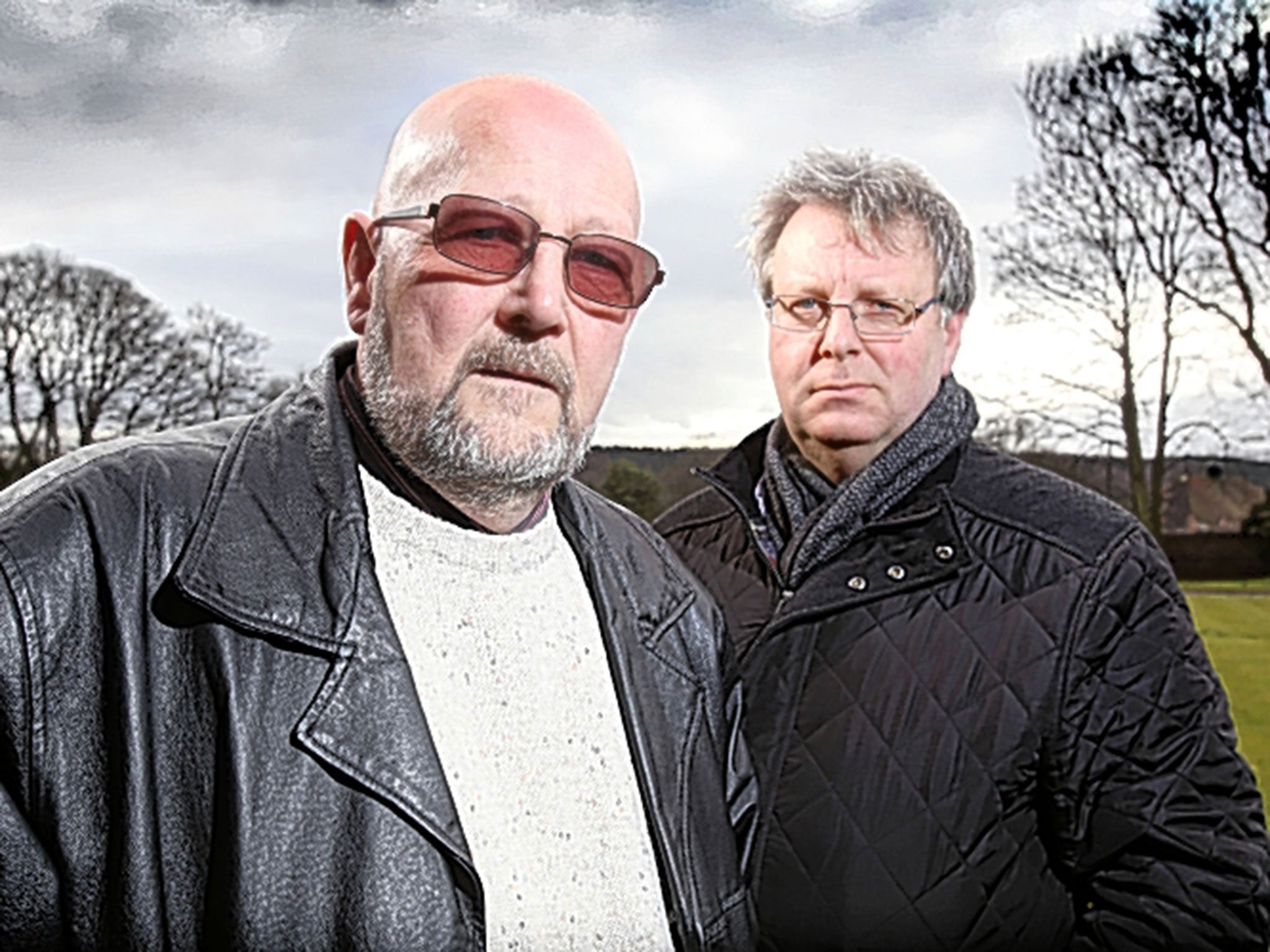 Former police officers Mick Spencer (left) and Martin Preston