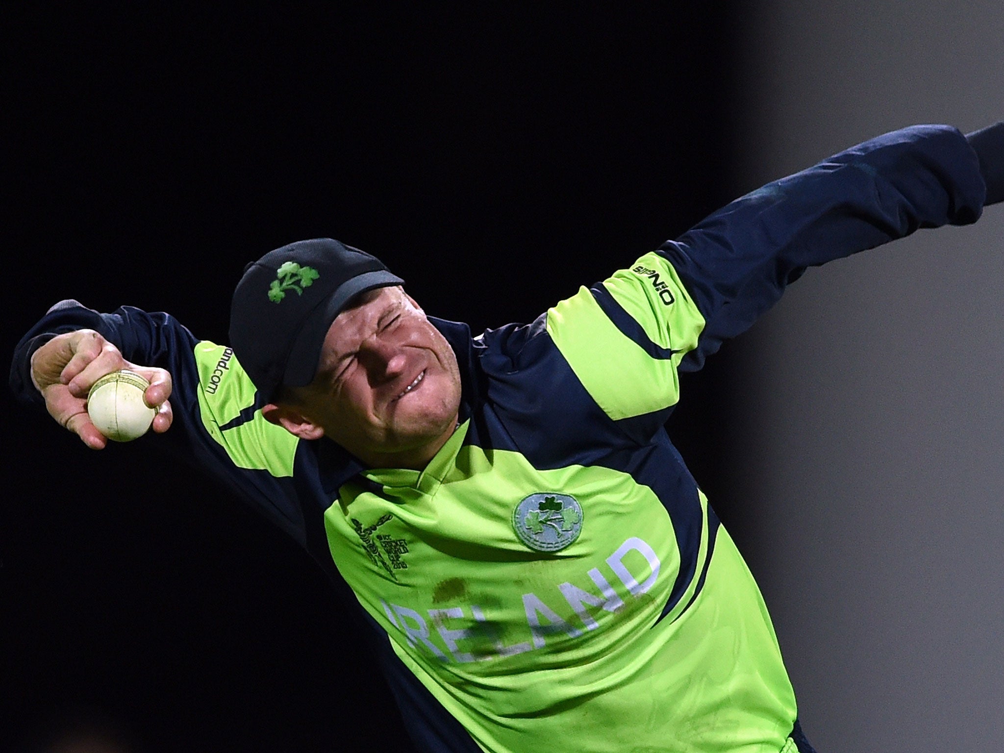 William Porterfield celebrates taking the catch to win the game for Ireland