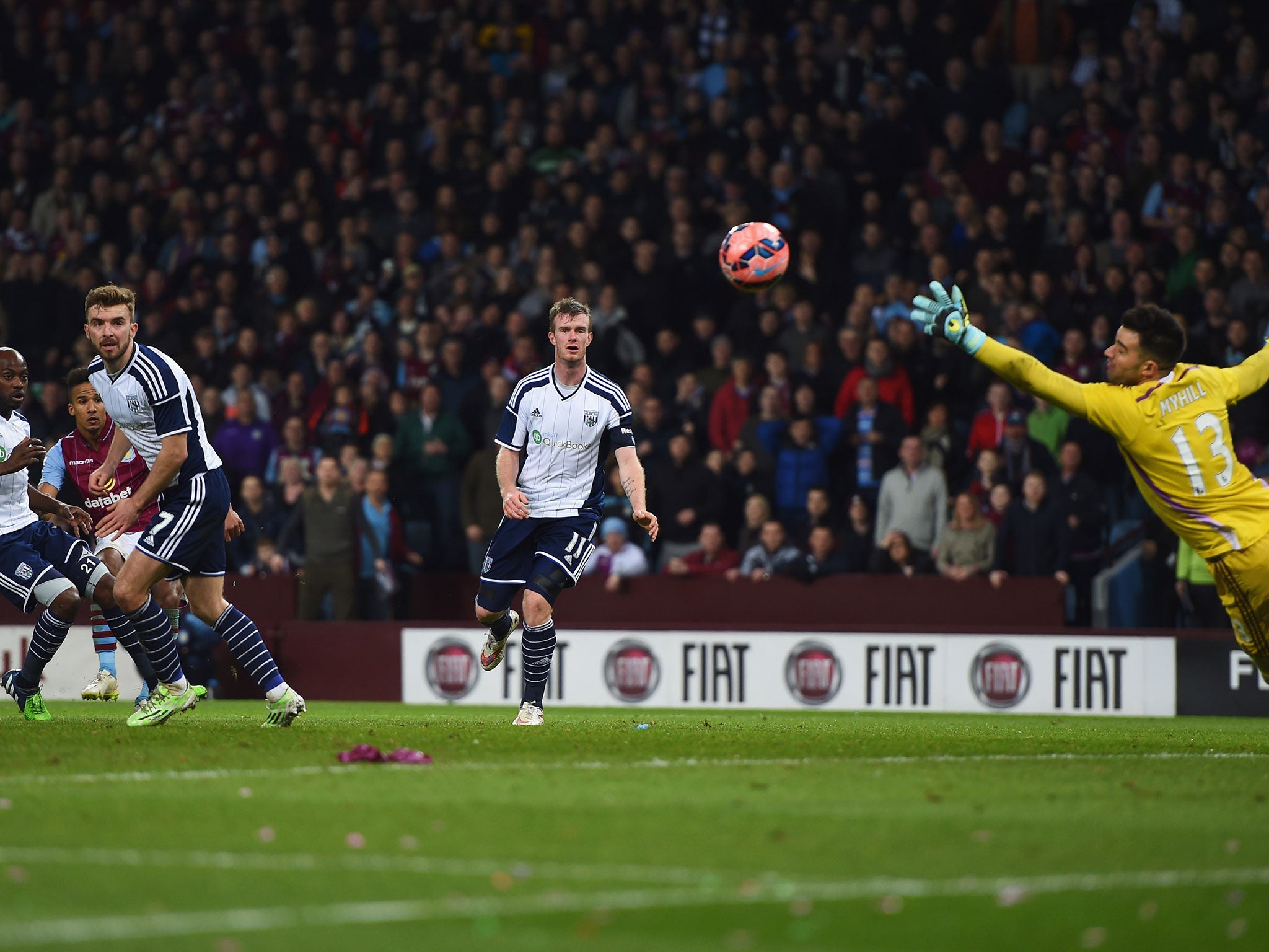 Scott Sinclair scores Villa's second with a beautiful curling effort