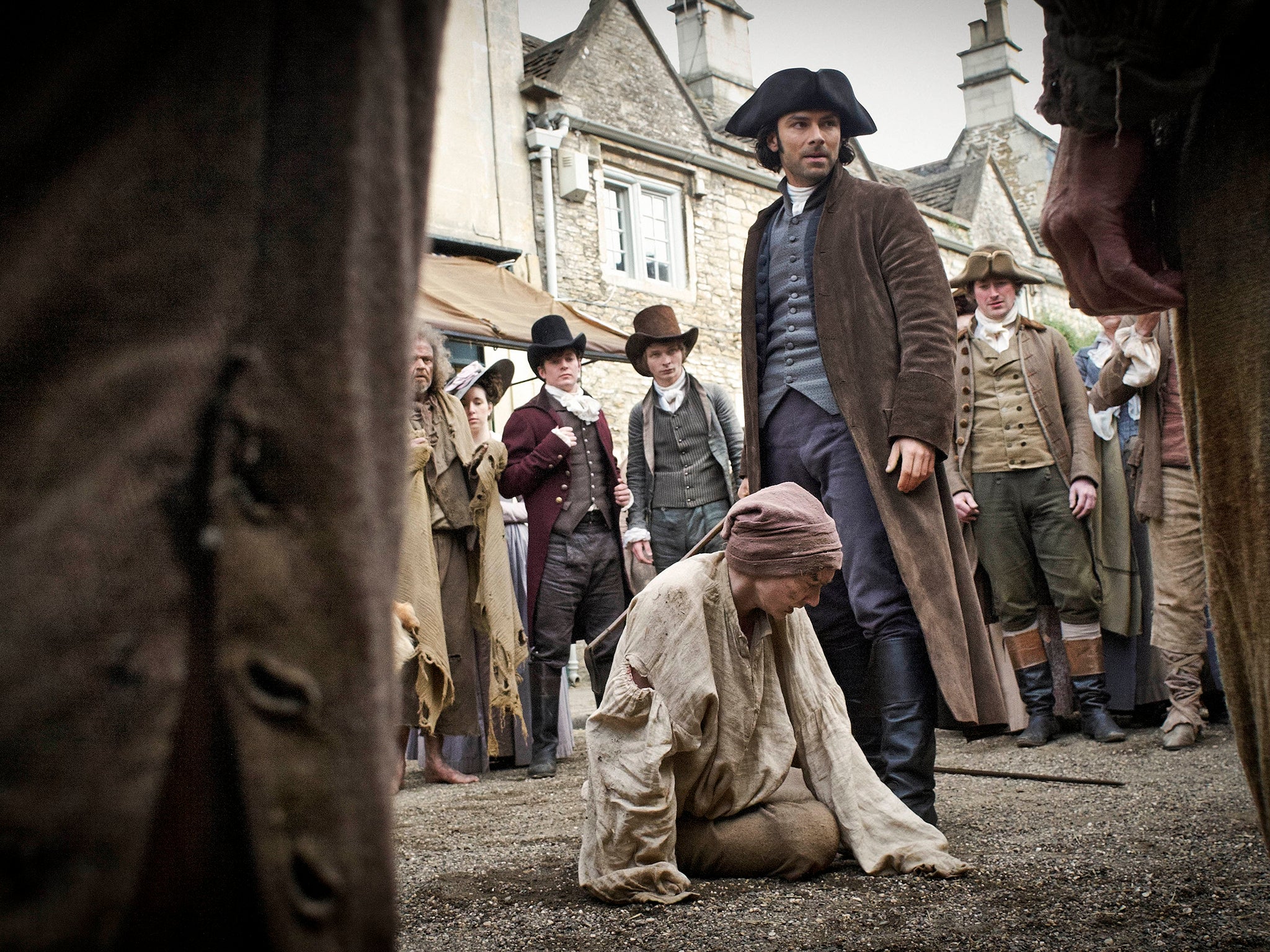 Breeches of the peace: Eleanor Tomlinson and Aidan Turner in ‘Poldark’