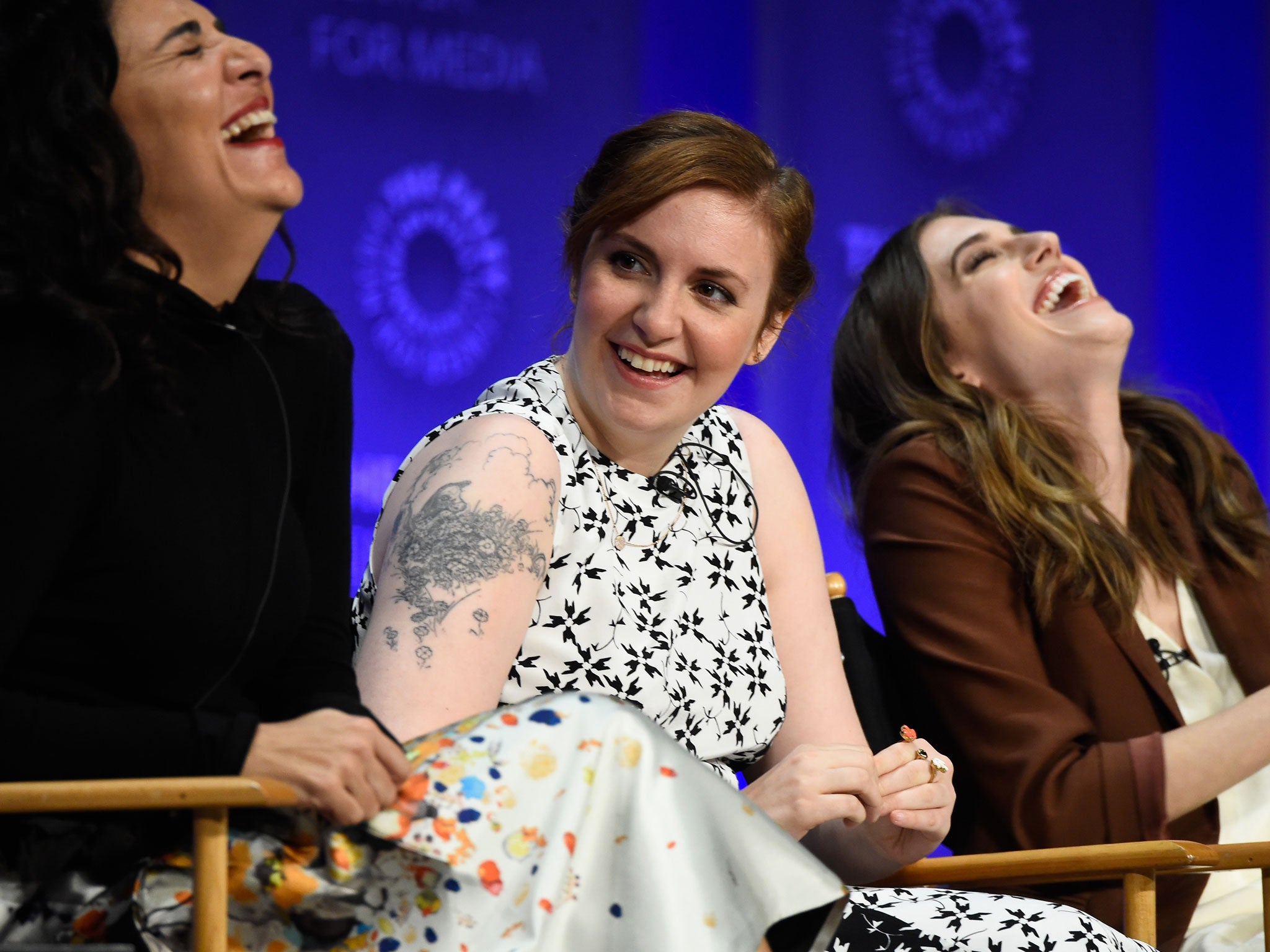 (L-R) Executive producer Jennifer Konner, creator/executive producer Lena Dunham and actress Allison Williams