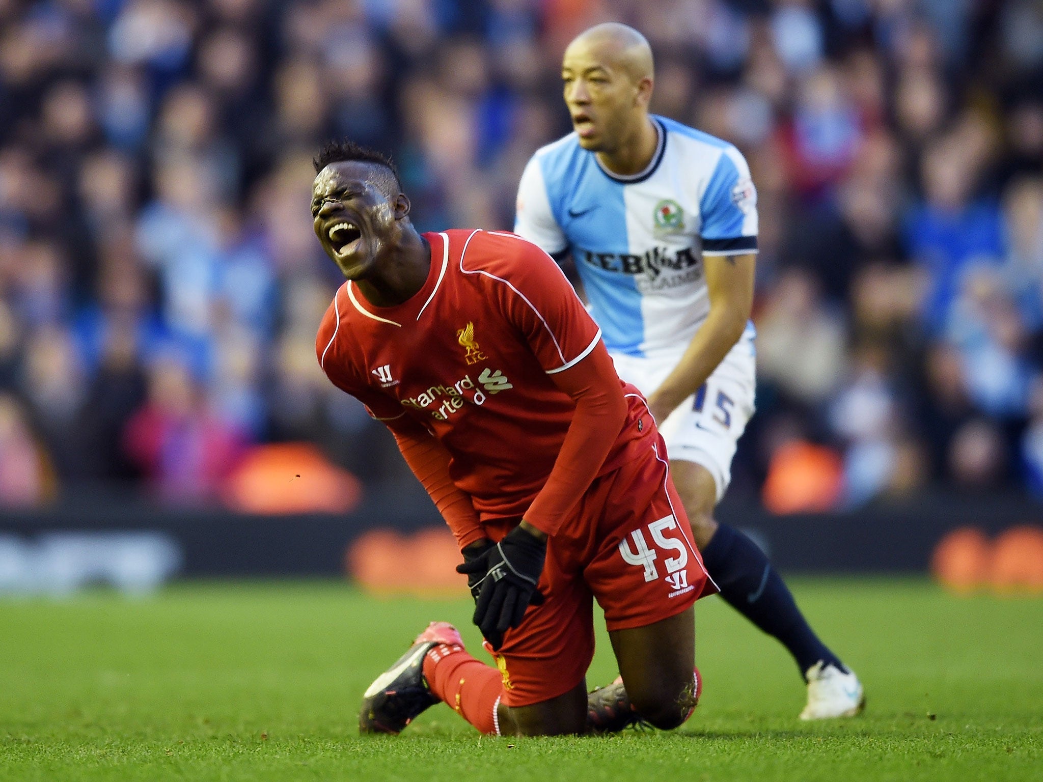 Mario Balotelli in action for Liverpool against Blackburn