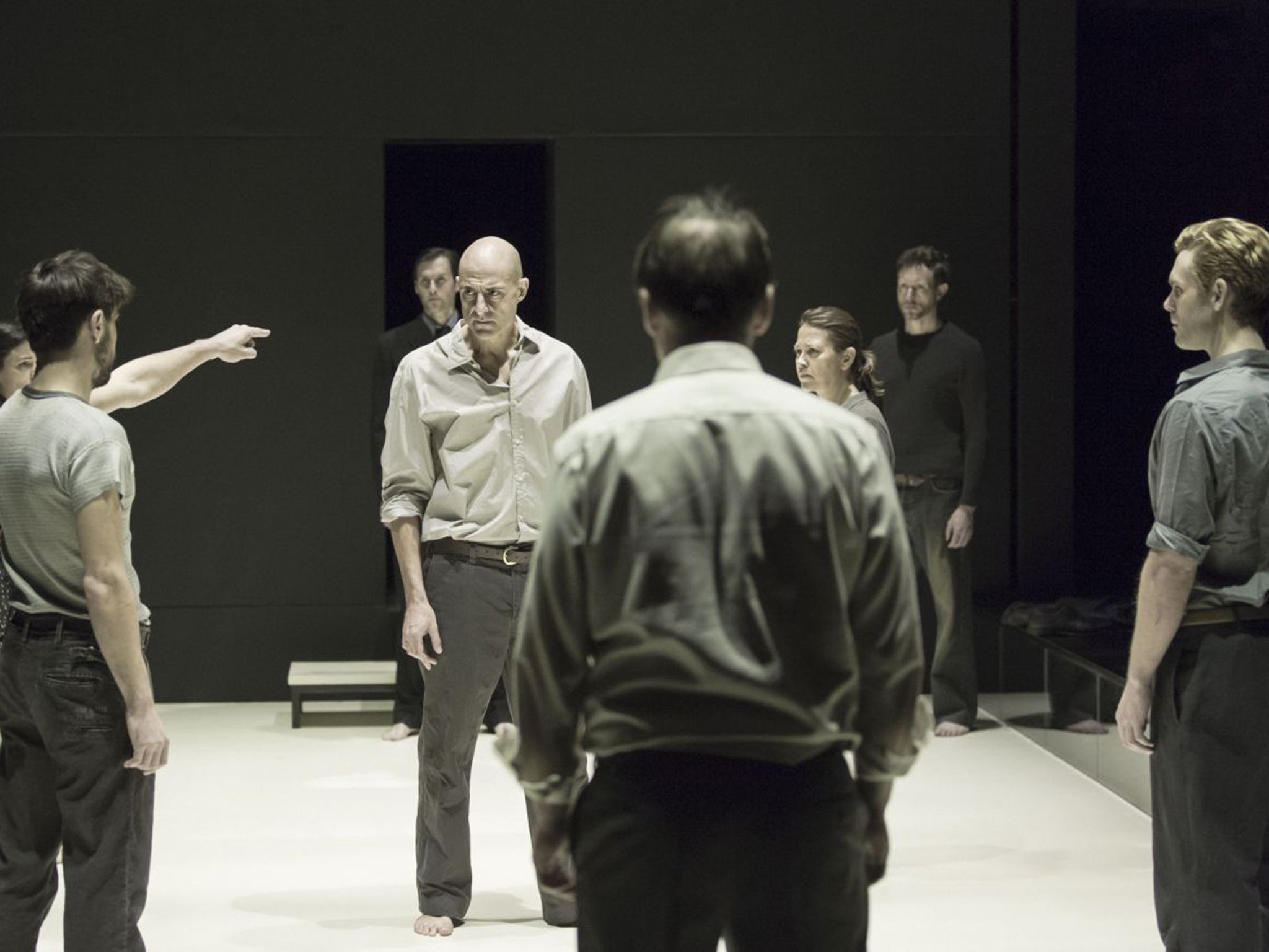 Mark Strong, centre, is nominated for Best Actor in ‘A View From The Bridge’