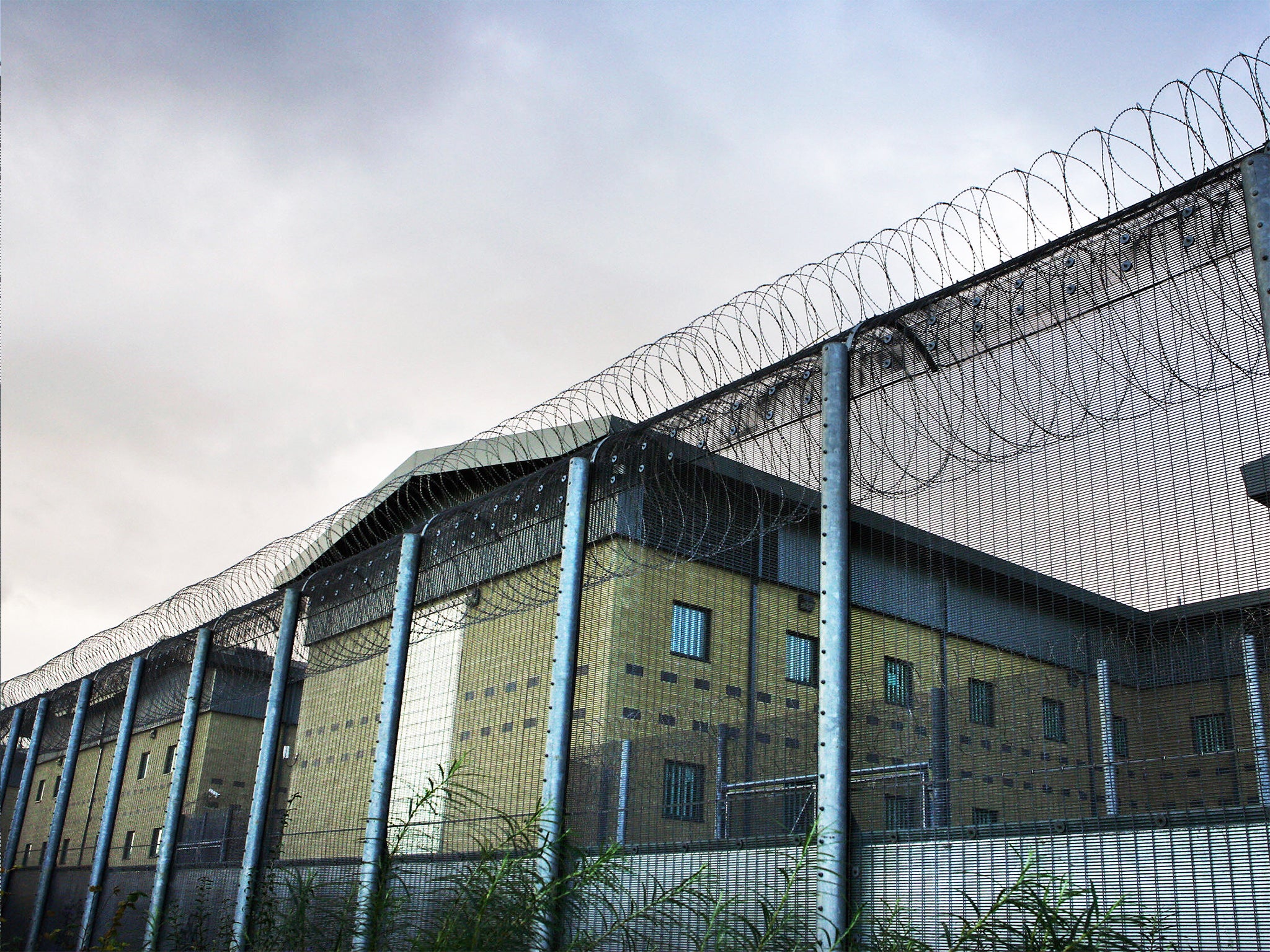 The Harmondsworth Detention Centre near Heathrow airport holds 615 people awaiting removal or deportation from Britain (Getty)