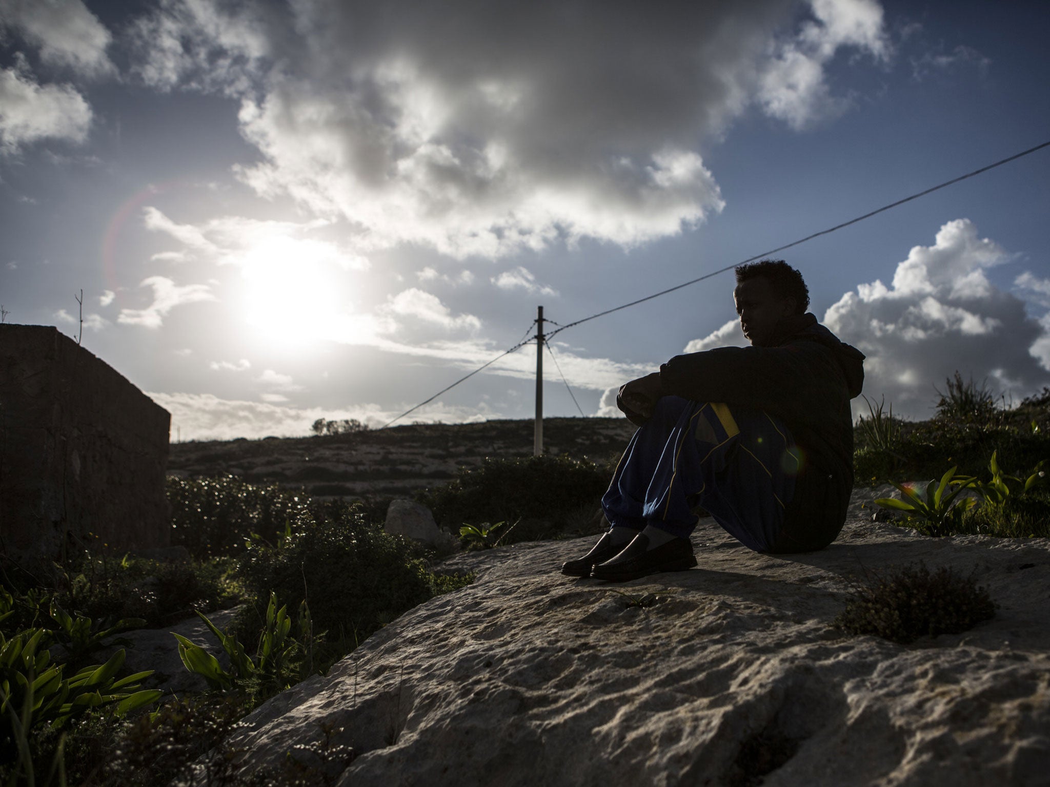 Ismail*, a 16-year-old Somali migrant, in Lampedusa, Italy