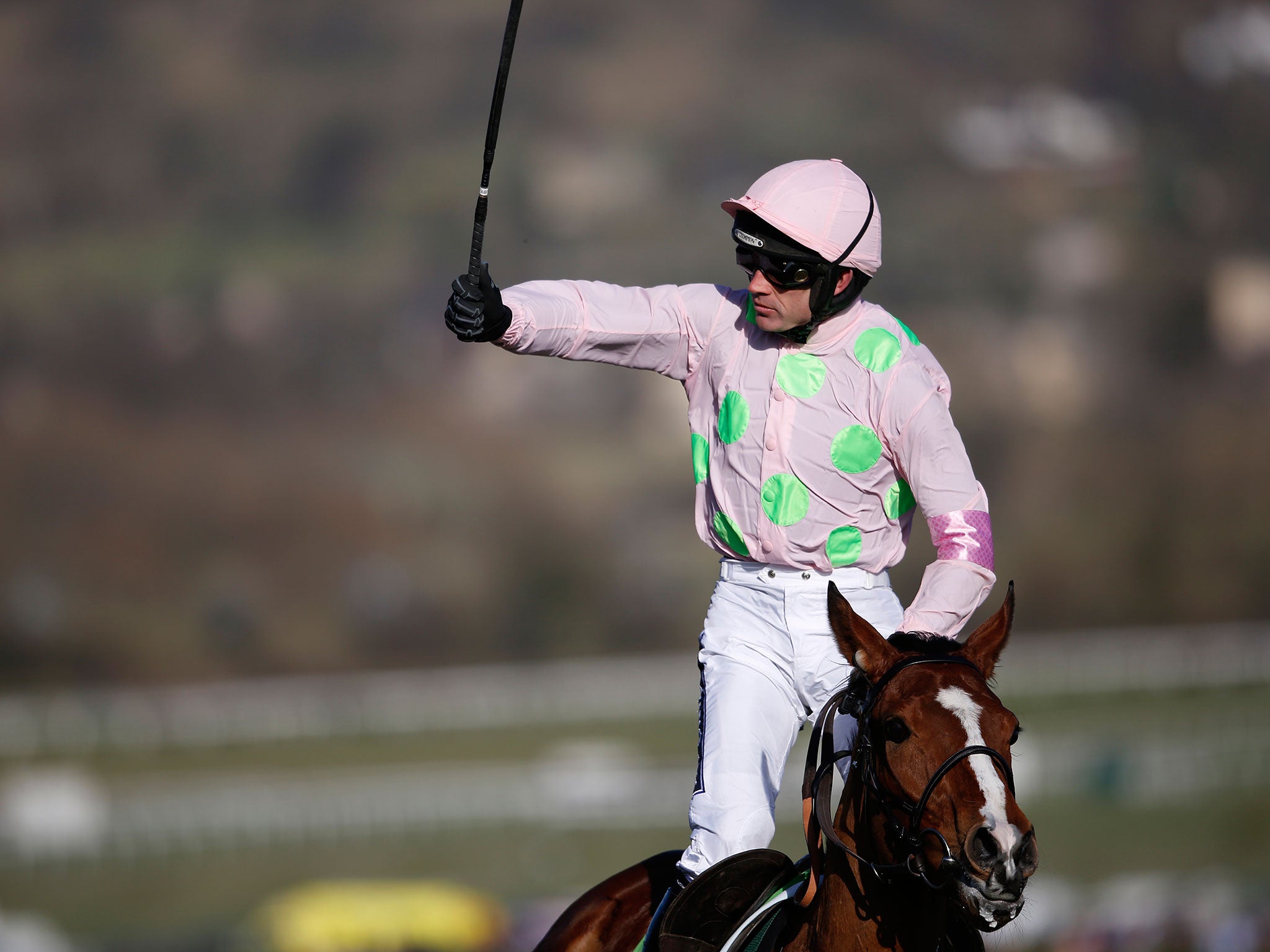 Walsh salutes the crowd after riding Faugheen to victory