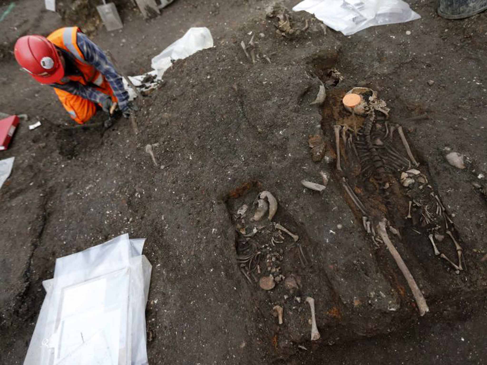 A scientist at work at the Bedlam site