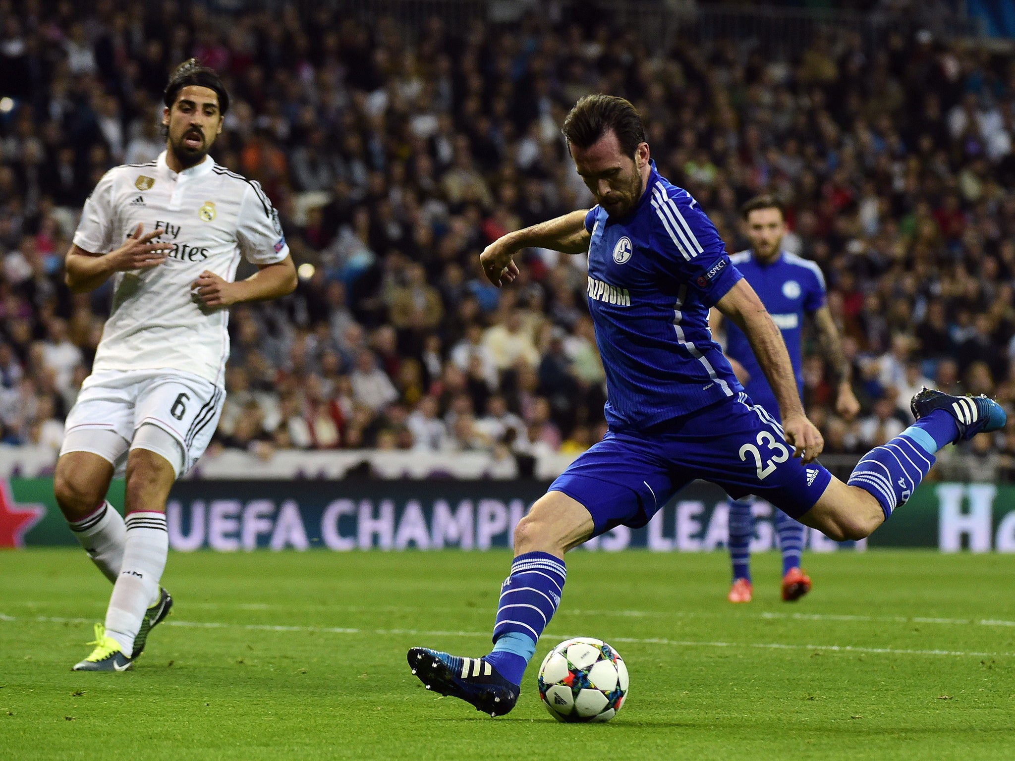 Christian Fuchs (right) is closing in on a move to Leicester