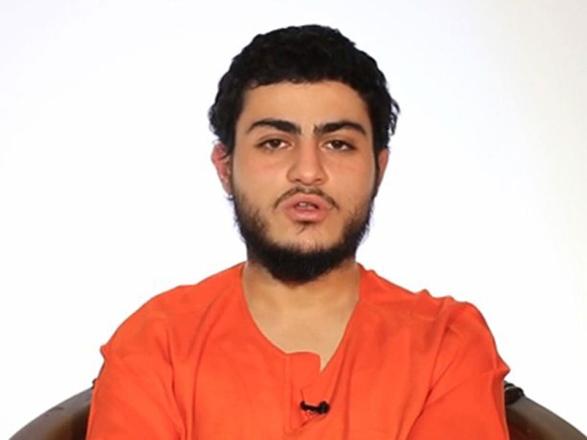 Muhammad Said Ismail Musallam pictured earlier in the video. Isis had accused him of being an Israeli spy