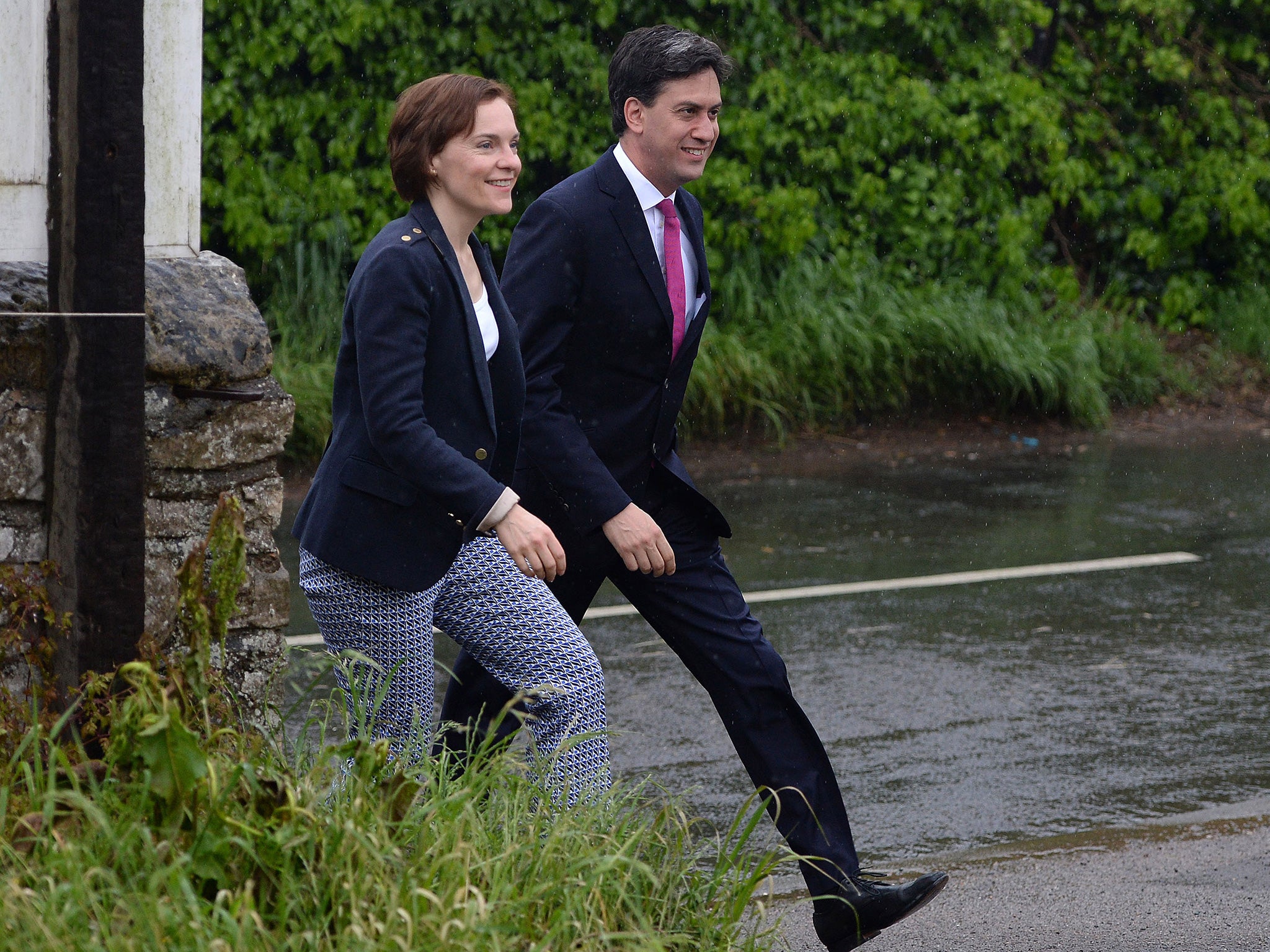 The Labour leader Ed Miliband and his wife Justine, who has been campaigning in his support (Getty)