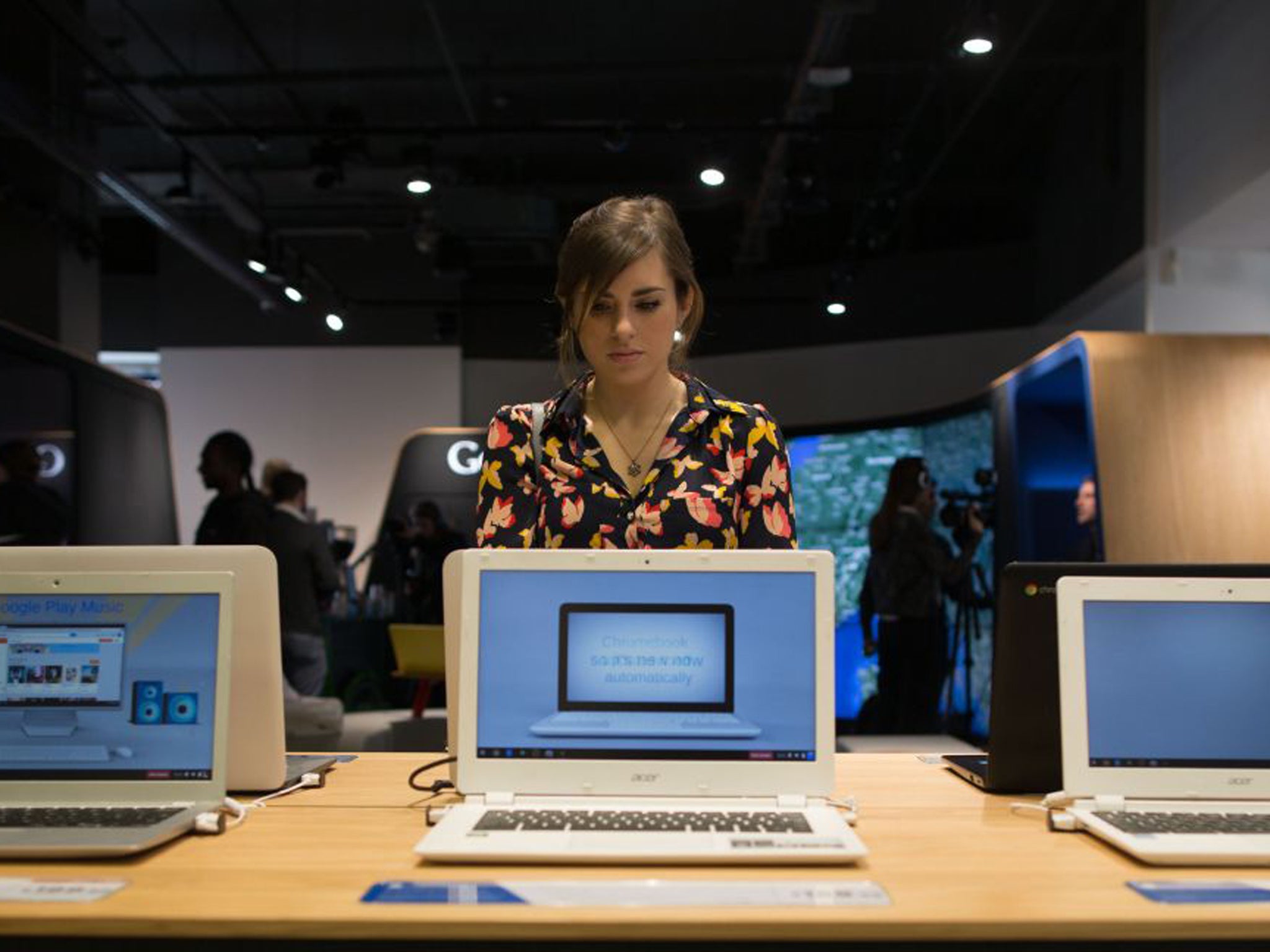 Computers in a real life Google store